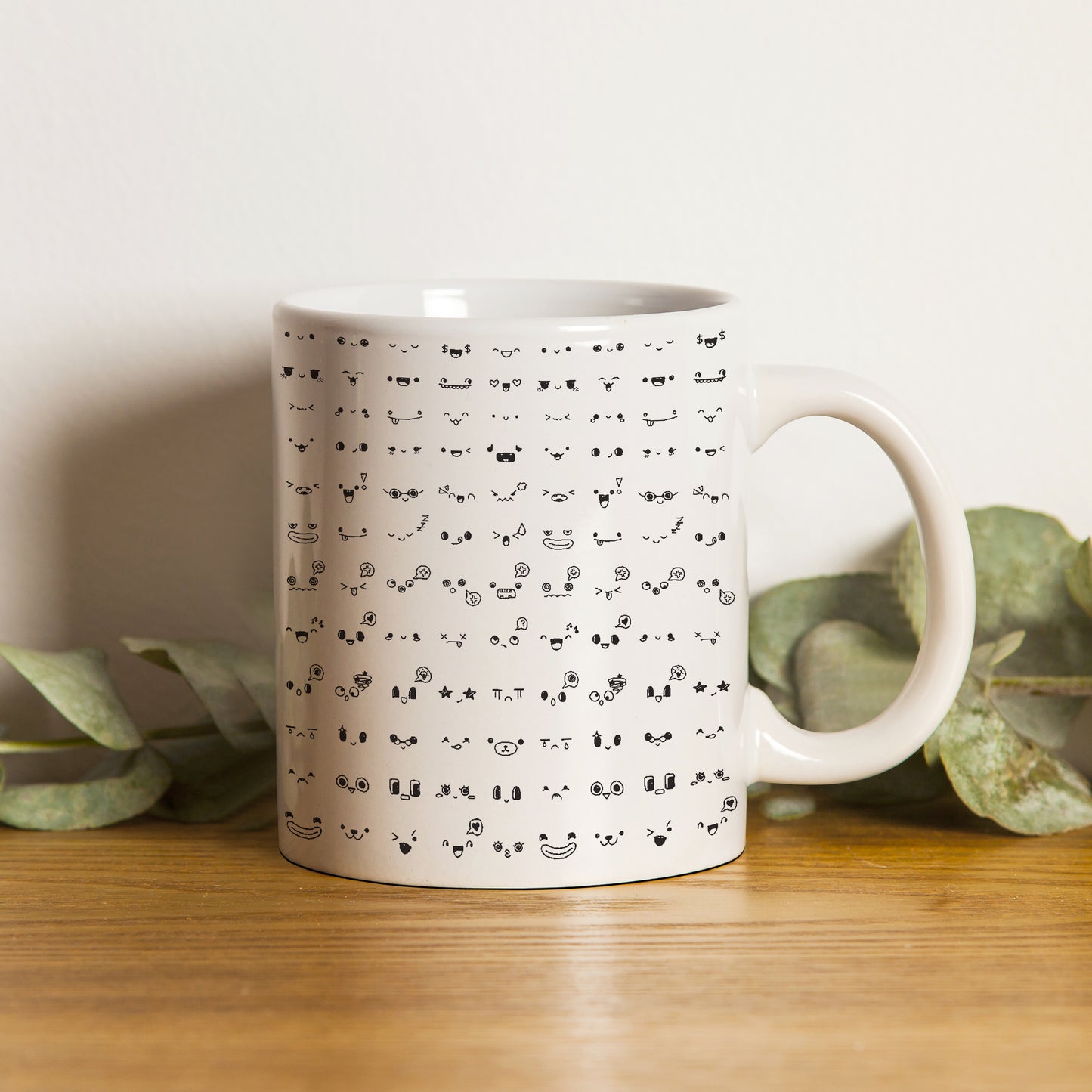 kawaii faces doodle art design pattern White 330 ml Coffee Mug