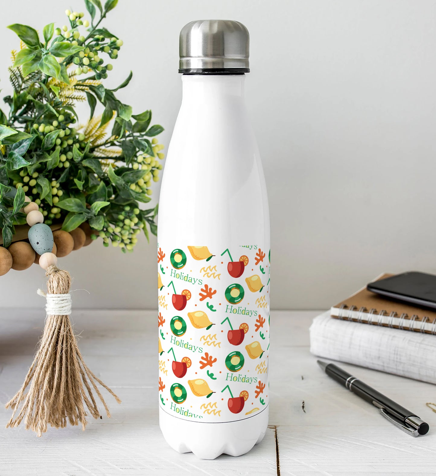 Holidays and fruit pattern Cola Bottle 500ml School Bottle, Picnic Bottle, Leak Proof