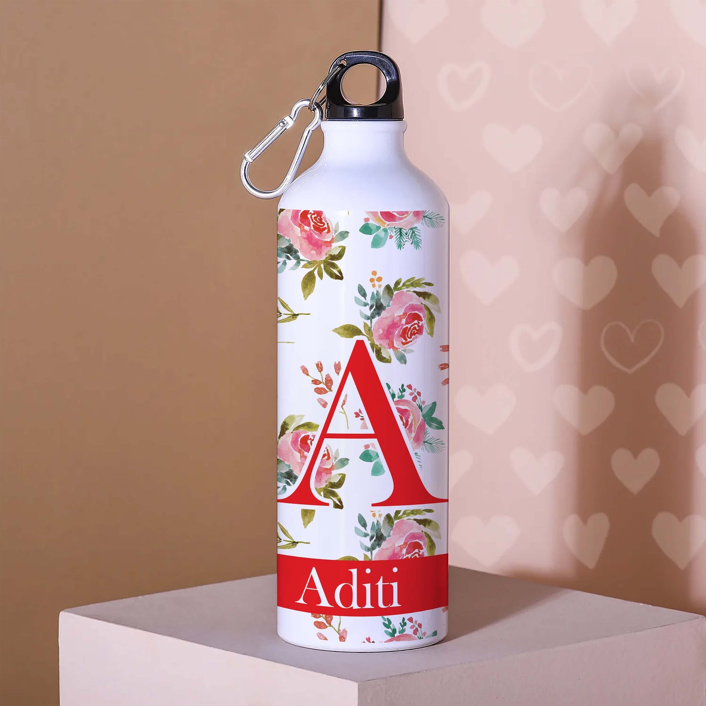 Personalised Floral Water Bottle
