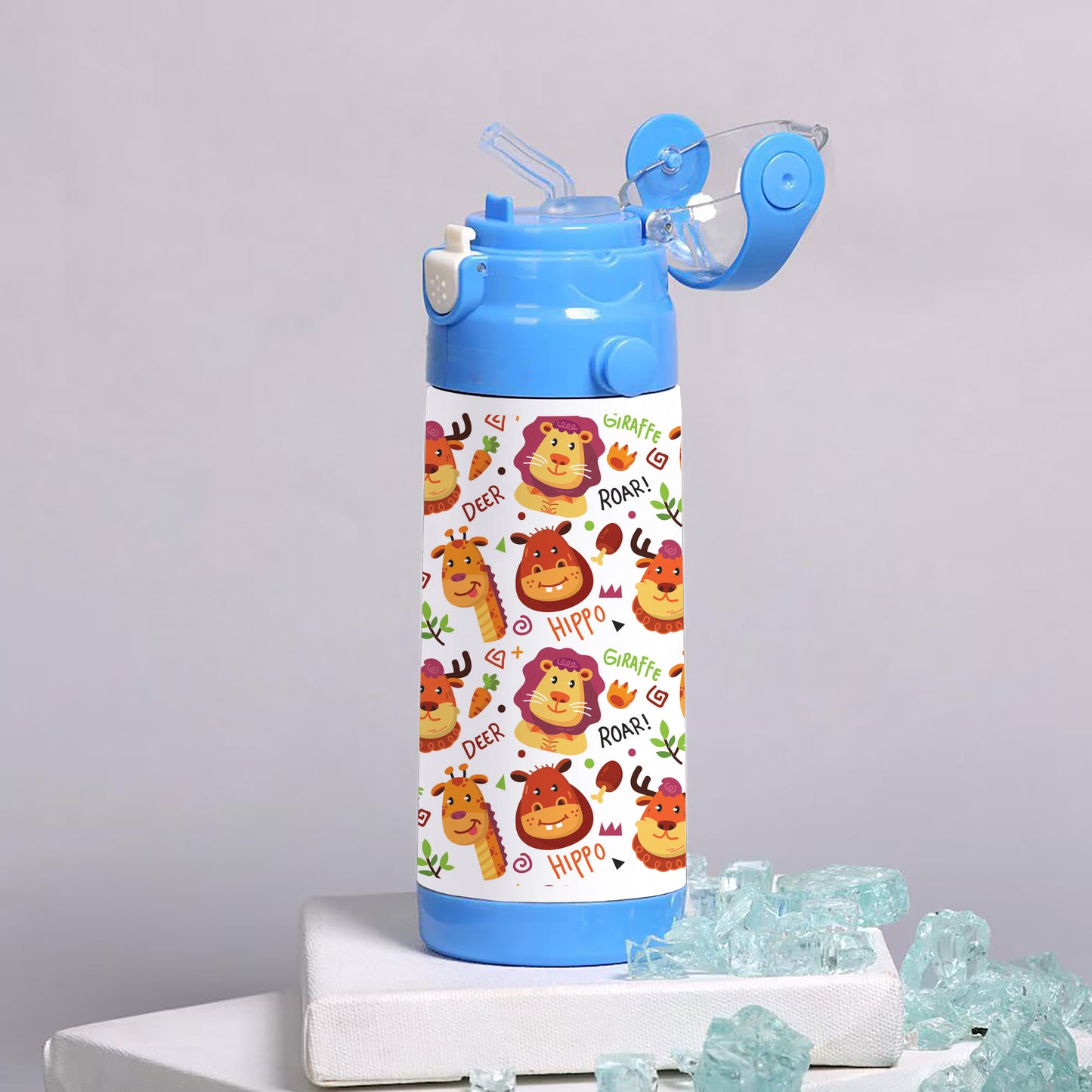 Colorful doodle animals 500ml kids Bottle