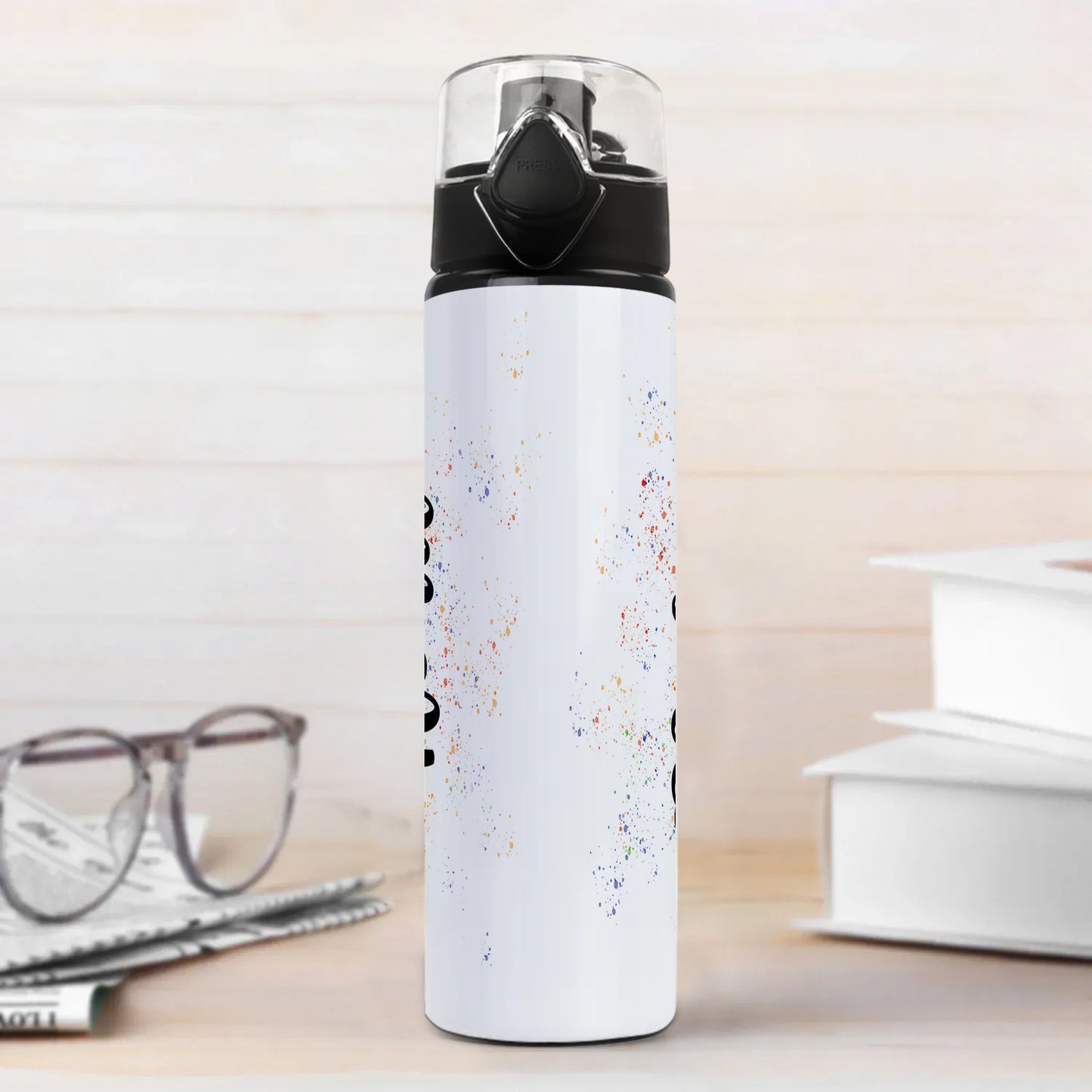 Personalized Name White Flip Flop Bottle