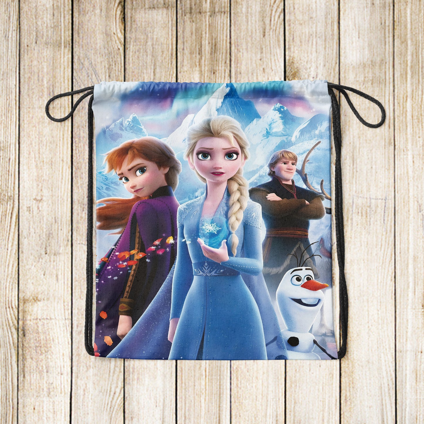Elsa and friends Pattern Polyester String Backpack Bags for kids for Gym, Yoga, Tuition ,Beach Bag for 4-10 year boys and girls