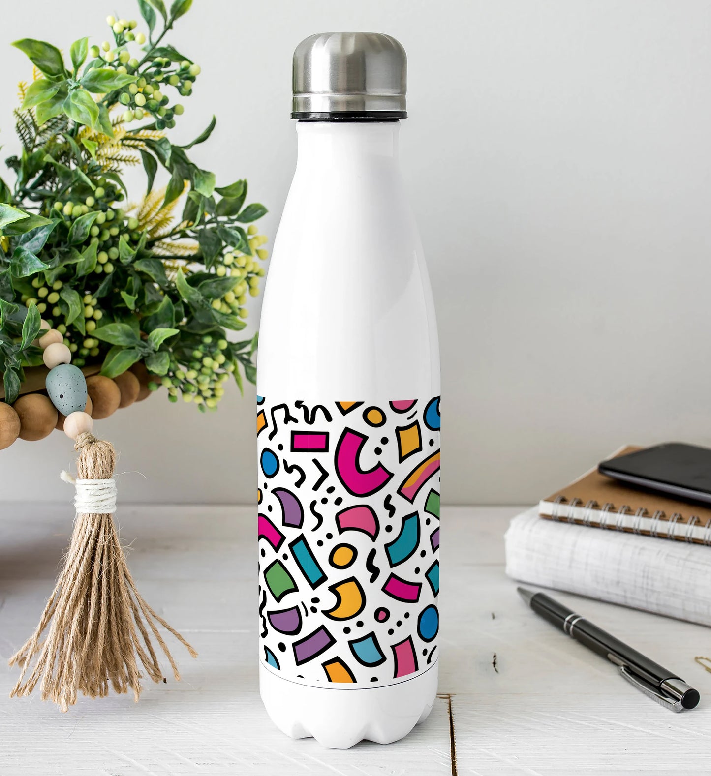 Boy-90s-Patterns Cola Bottle 500ml School Bottle, Picnic Bottle, Leak Proof
