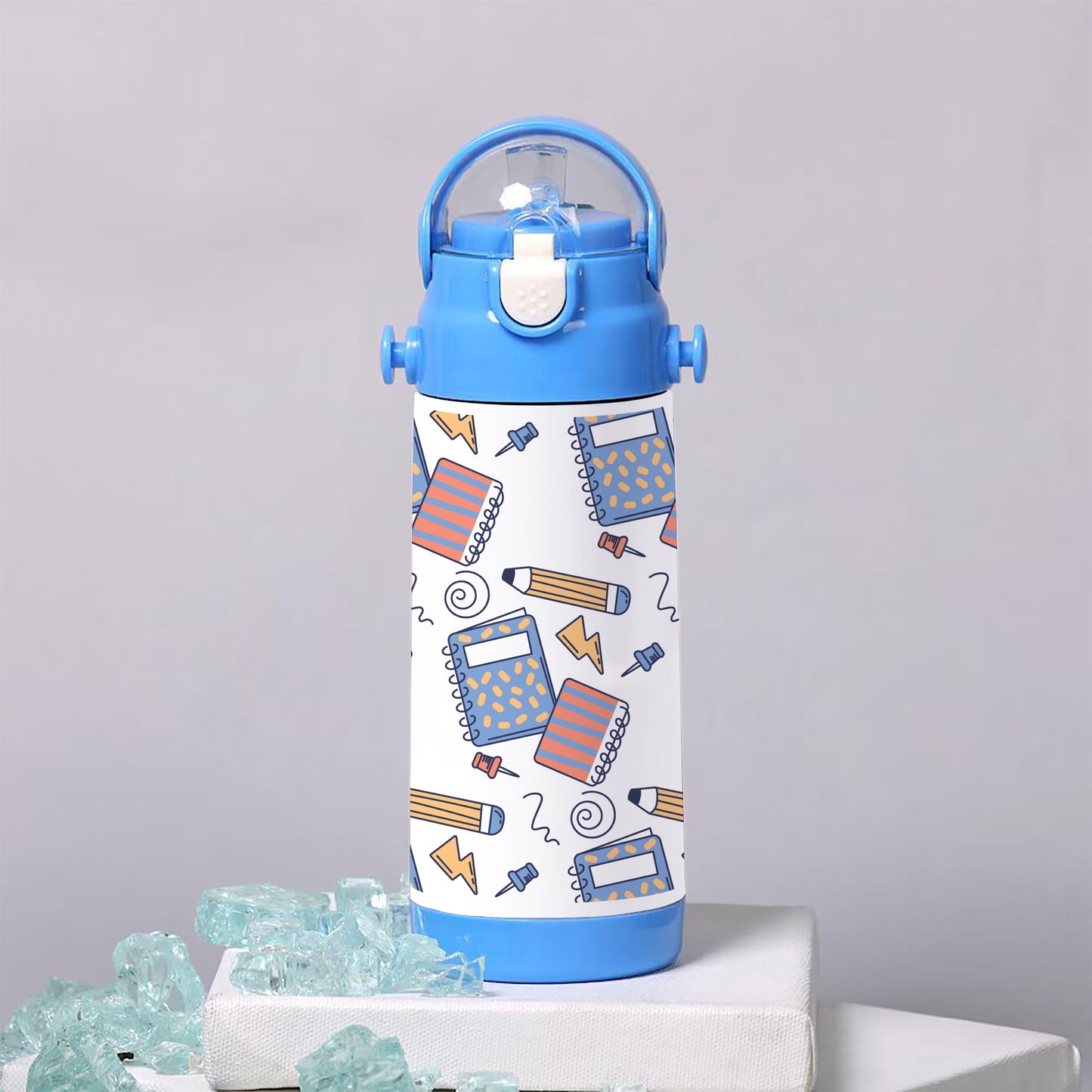 Hand drawn Back to school patterns 500ml kids Bottle