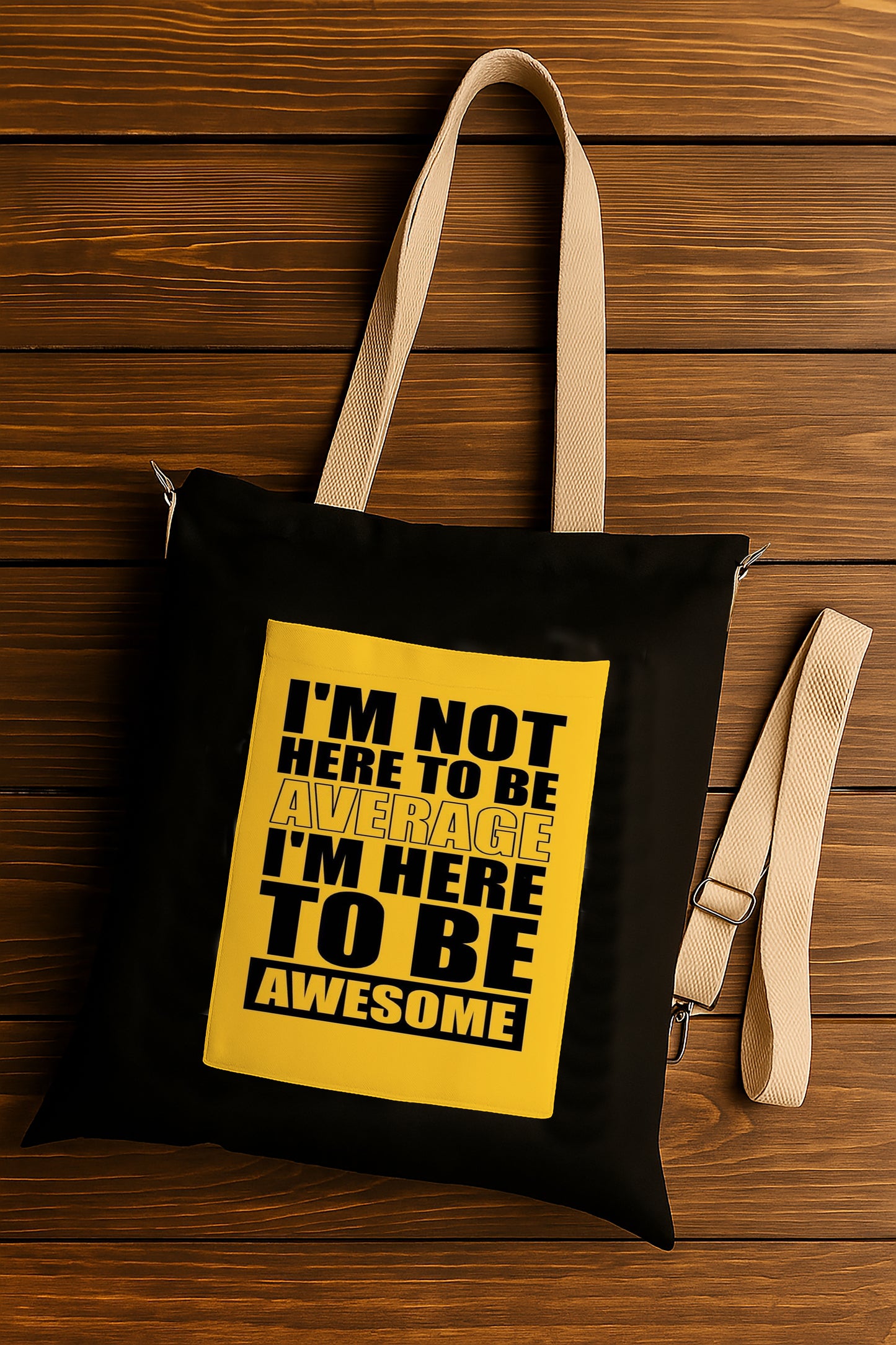 I am not here Printed Women's Girls Cross Body Sling Bag with Extra Front Pocket, College Bag for Girls, Tote Bag for Shopping,Travel