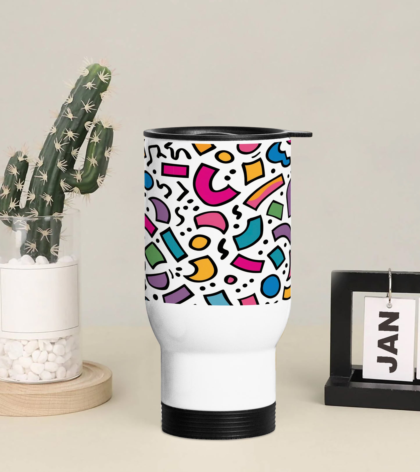 Boy-90s-Patterns Printed 350ML Travel MUG