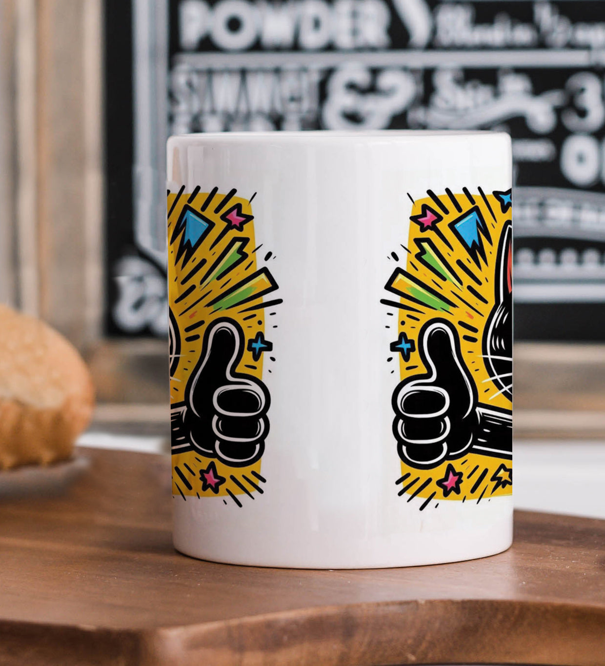 Happy Kitty Cat Mug and Keychain Combo 330 ml Coffee Mug