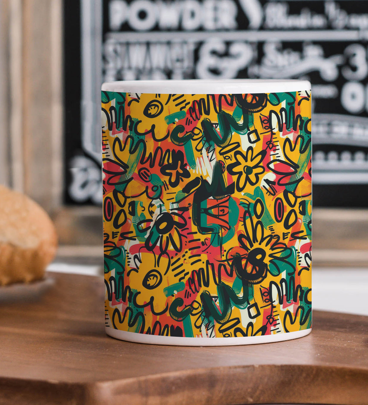Colorful painting Design Mug and Keychain Combo 330 ml Coffee Mug