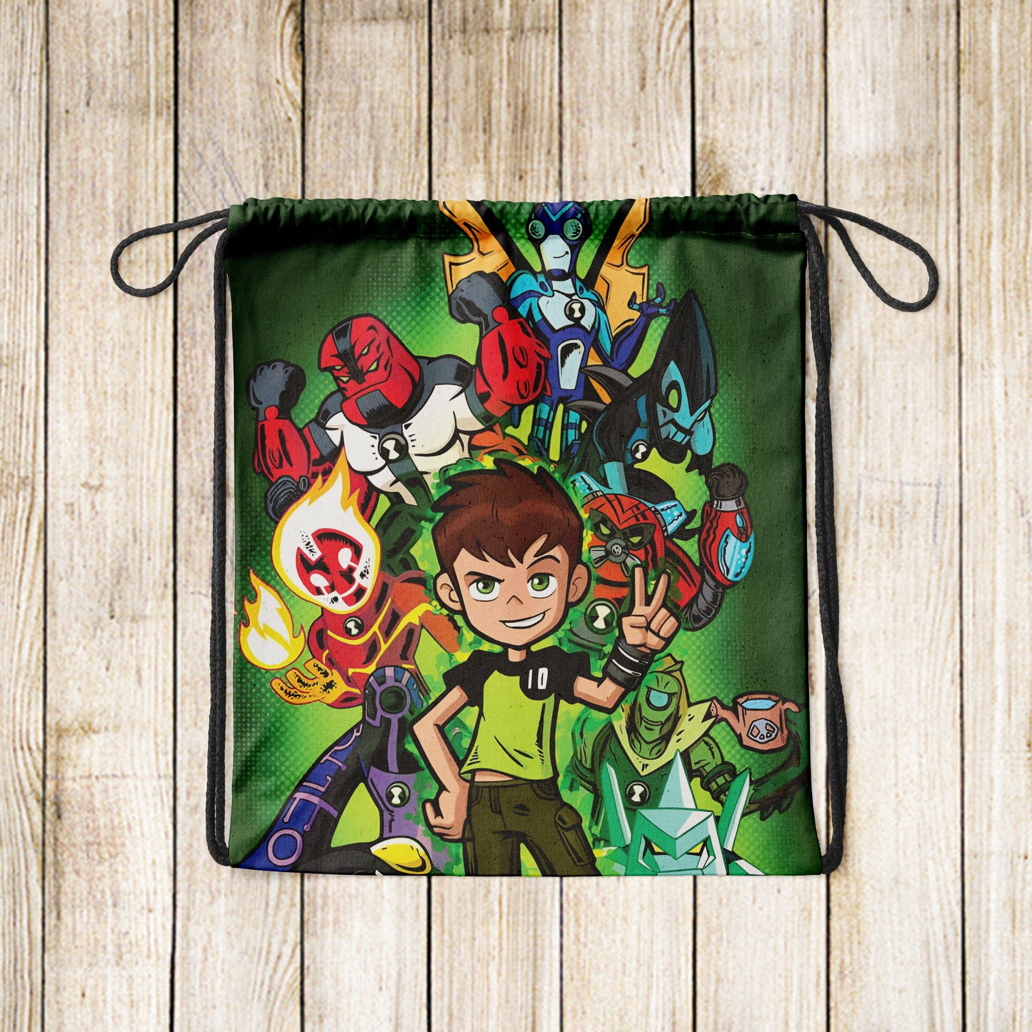 Ben 10 Omniverse Pattern Polyester String Backpack Bags for kids for Gym, Yoga, Tuition ,Beach Bag for 4-10 year boys and girls
