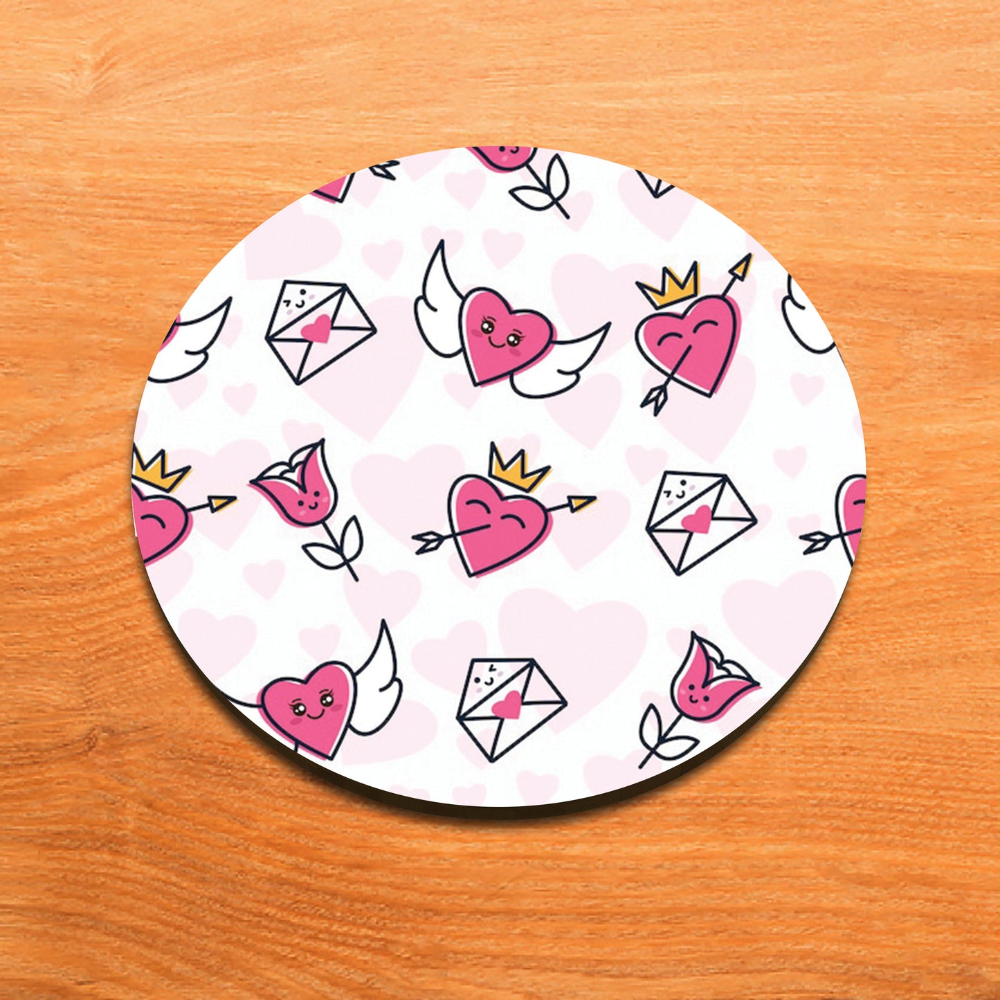 Seamless Cute Love Icon Pattern Mug and Coaster 330 ml Coffee Mug