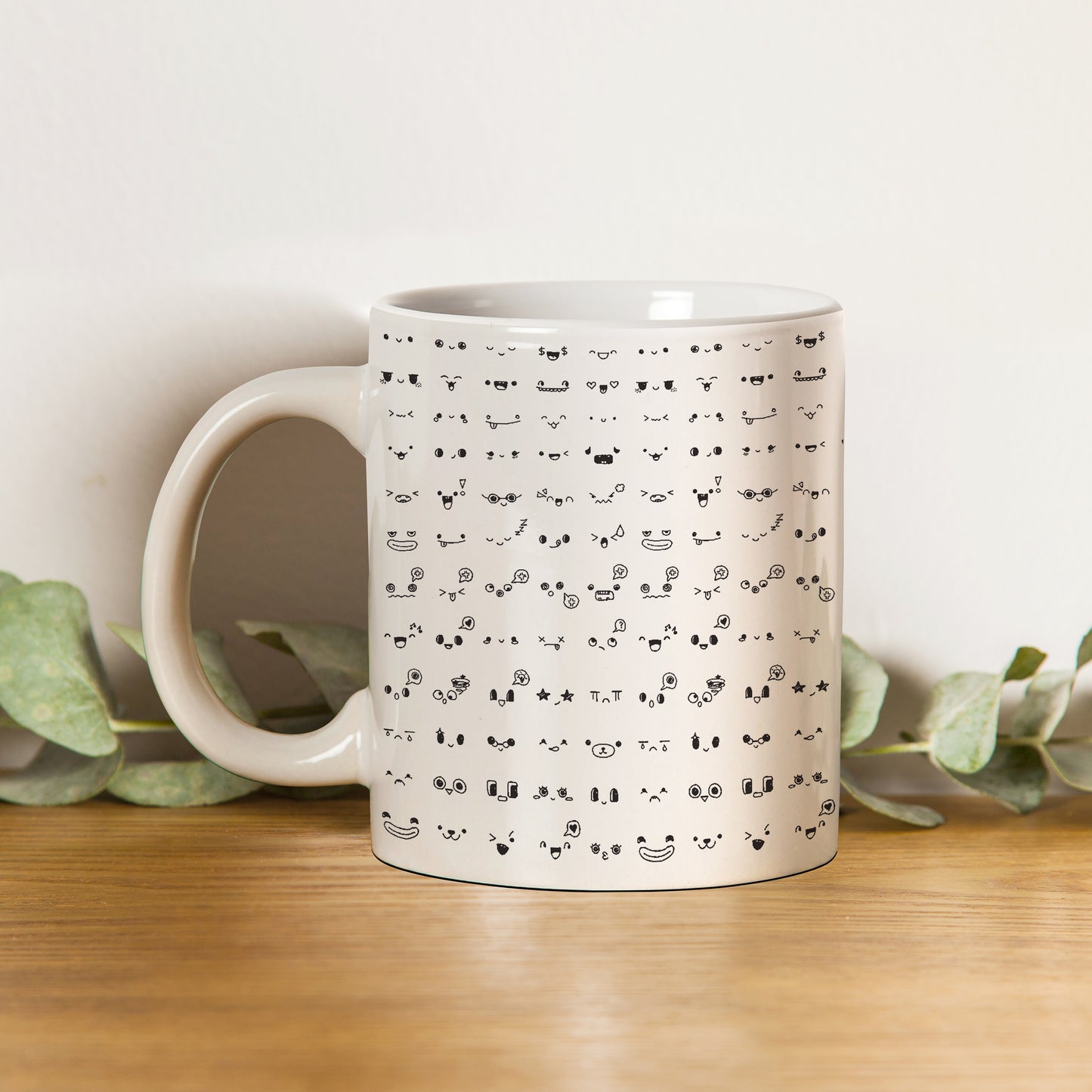 kawaii faces doodle art design pattern White 330 ml Coffee Mug