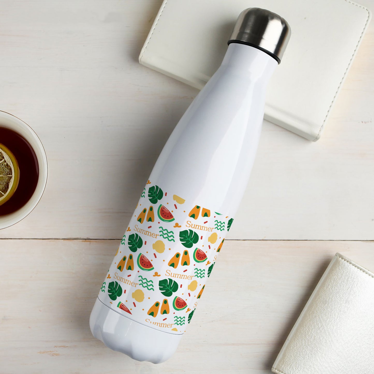 Summer fruit pattern Cola Bottle 500ml School Bottle, Picnic Bottle, Leak Proof
