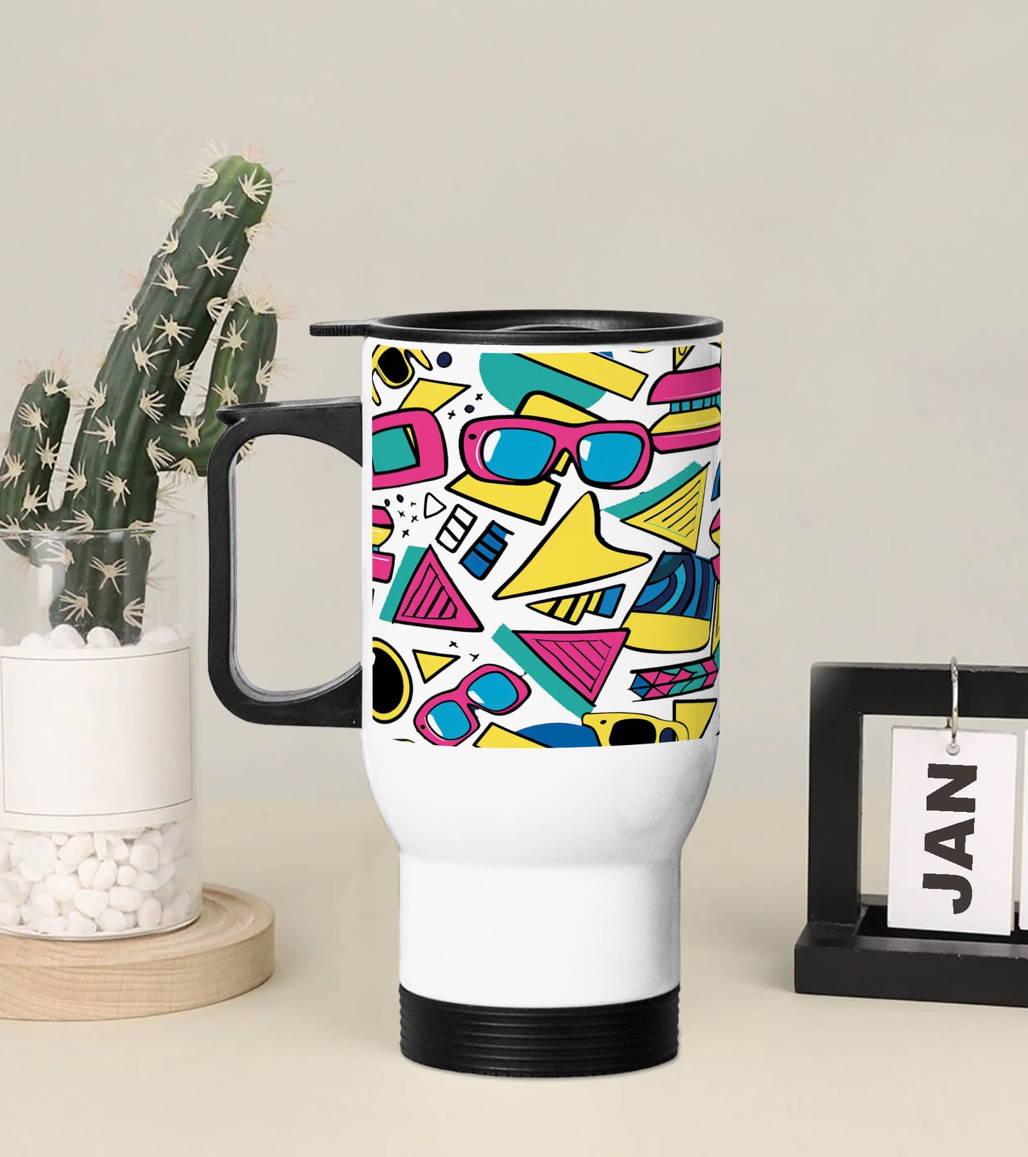 Seamless geometric pattern Printed 350ML Travel MUG