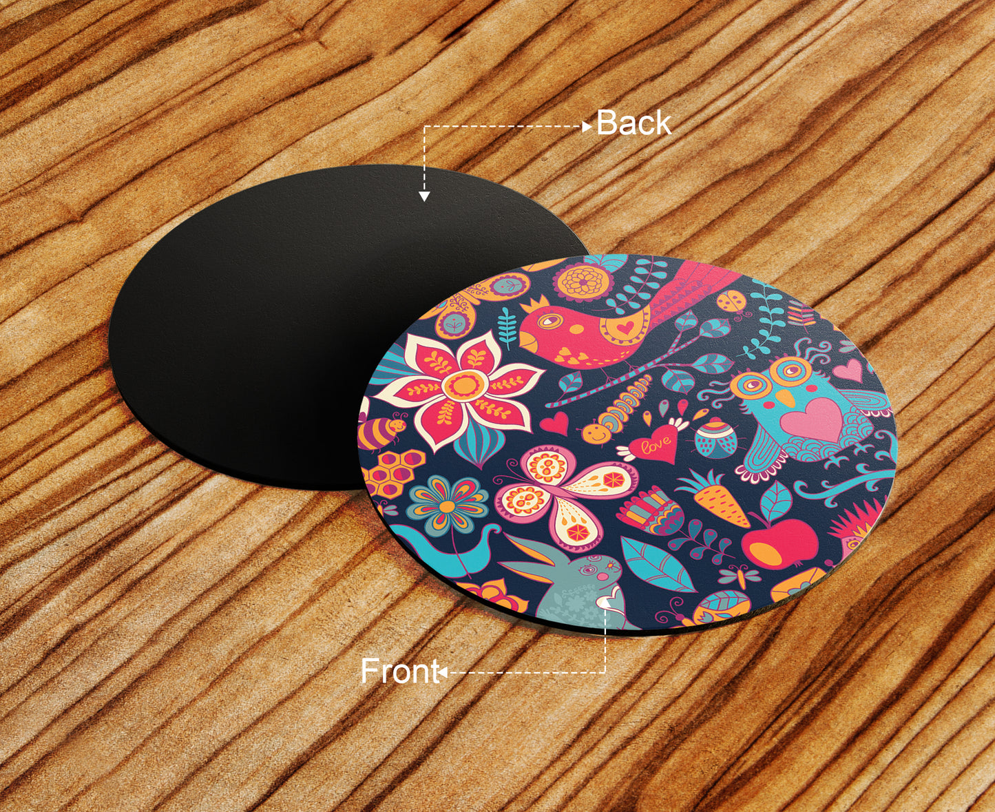 Vector Forest Seamless Pattern Mug and Coaster 330 ml Coffee Mug