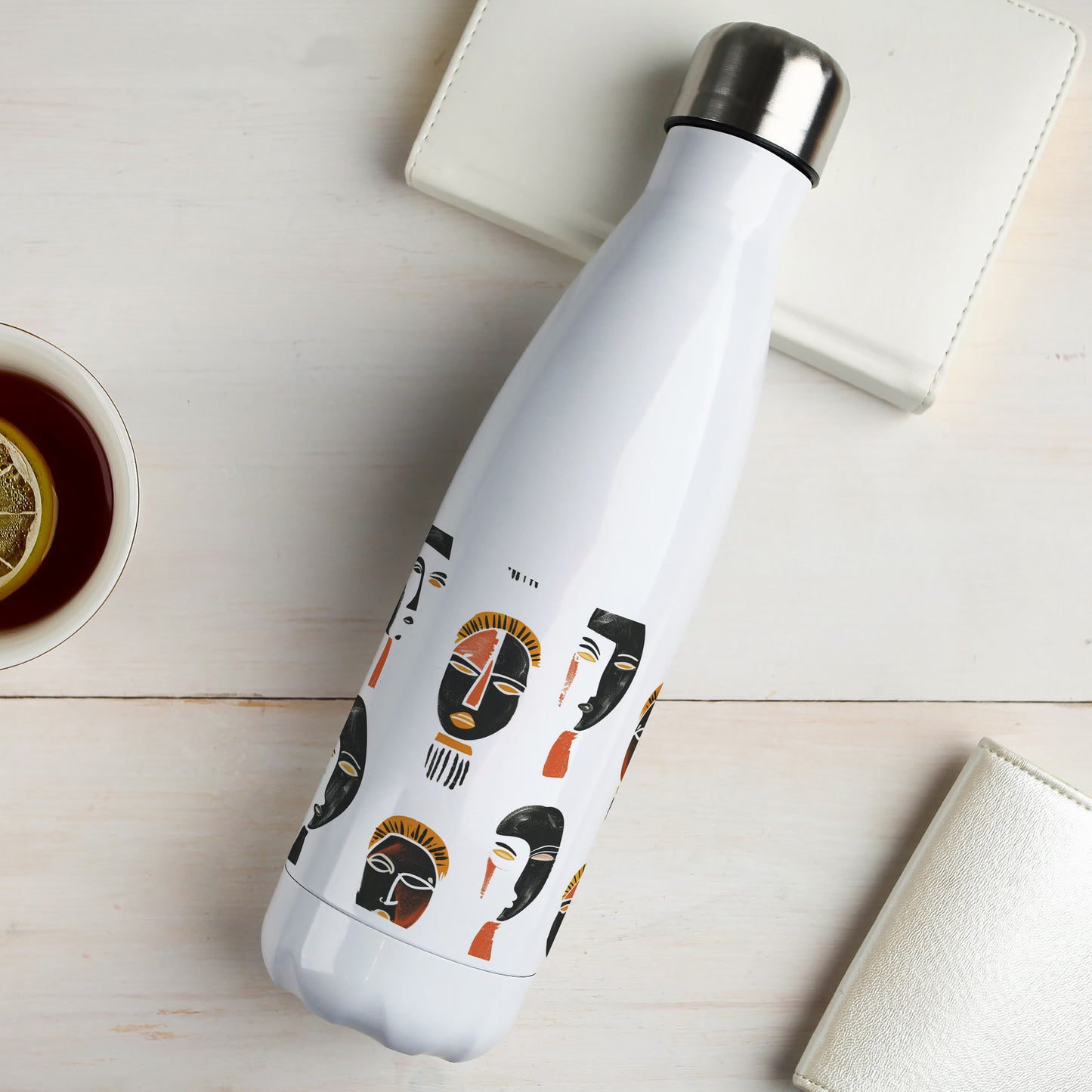 African mask Patterns Cola Bottle 500ml School Bottle, Picnic Bottle, Leak Proof