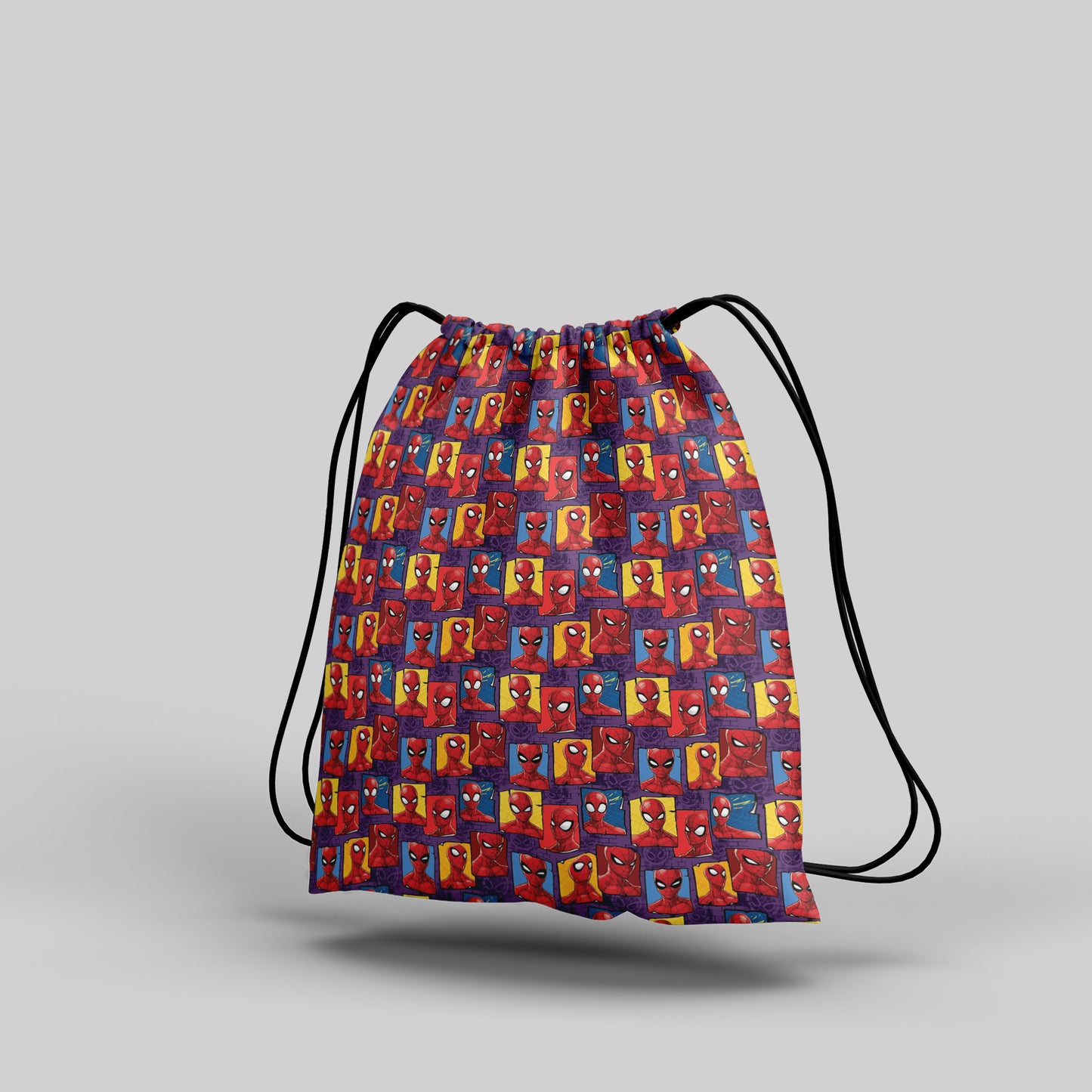 Spiderman Pattern Design Polyester String Backpack Bags for kids for Gym, Yoga, Tuition ,Beach Bag for 4-10 year boys and girls