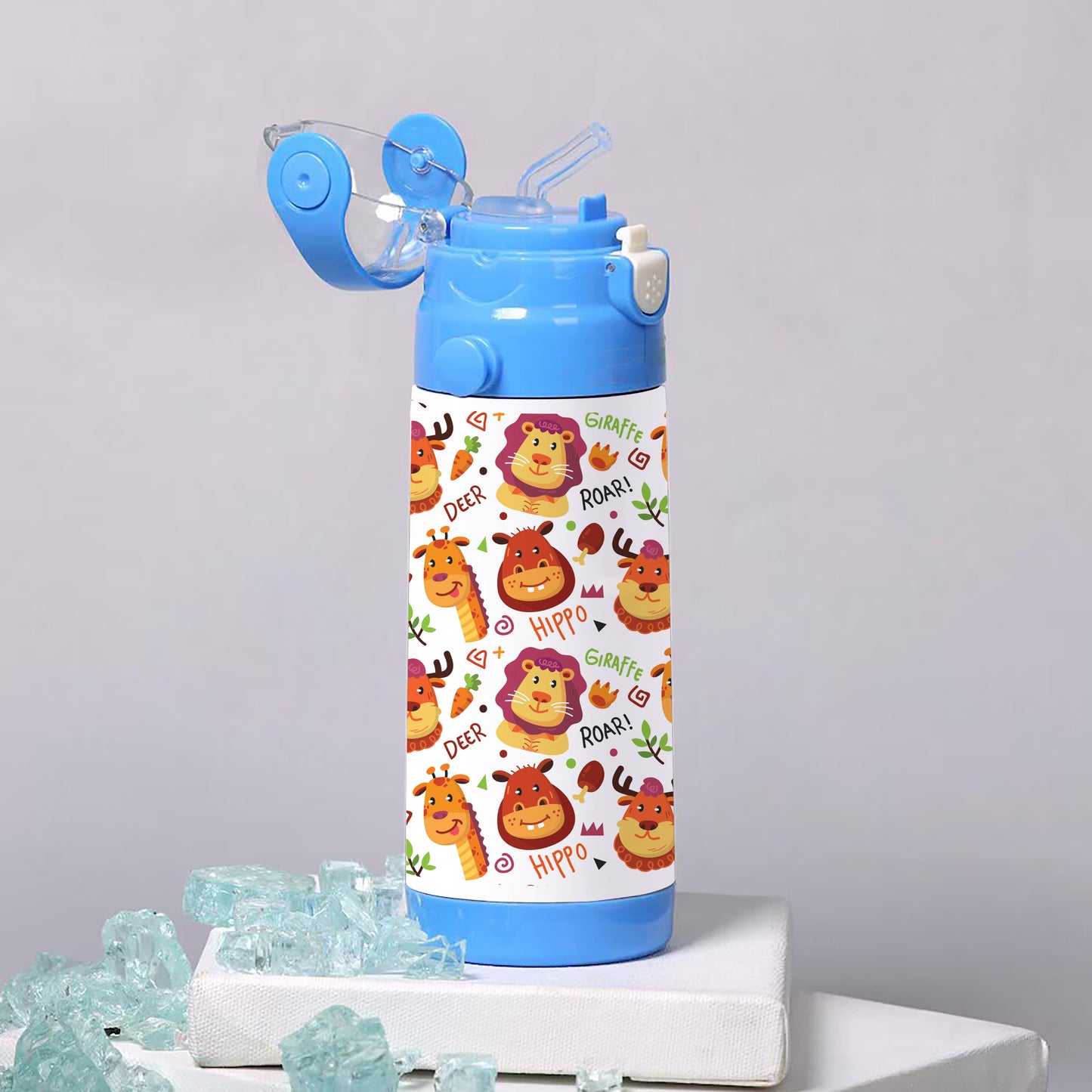 Colorful doodle animals 500ml kids Bottle