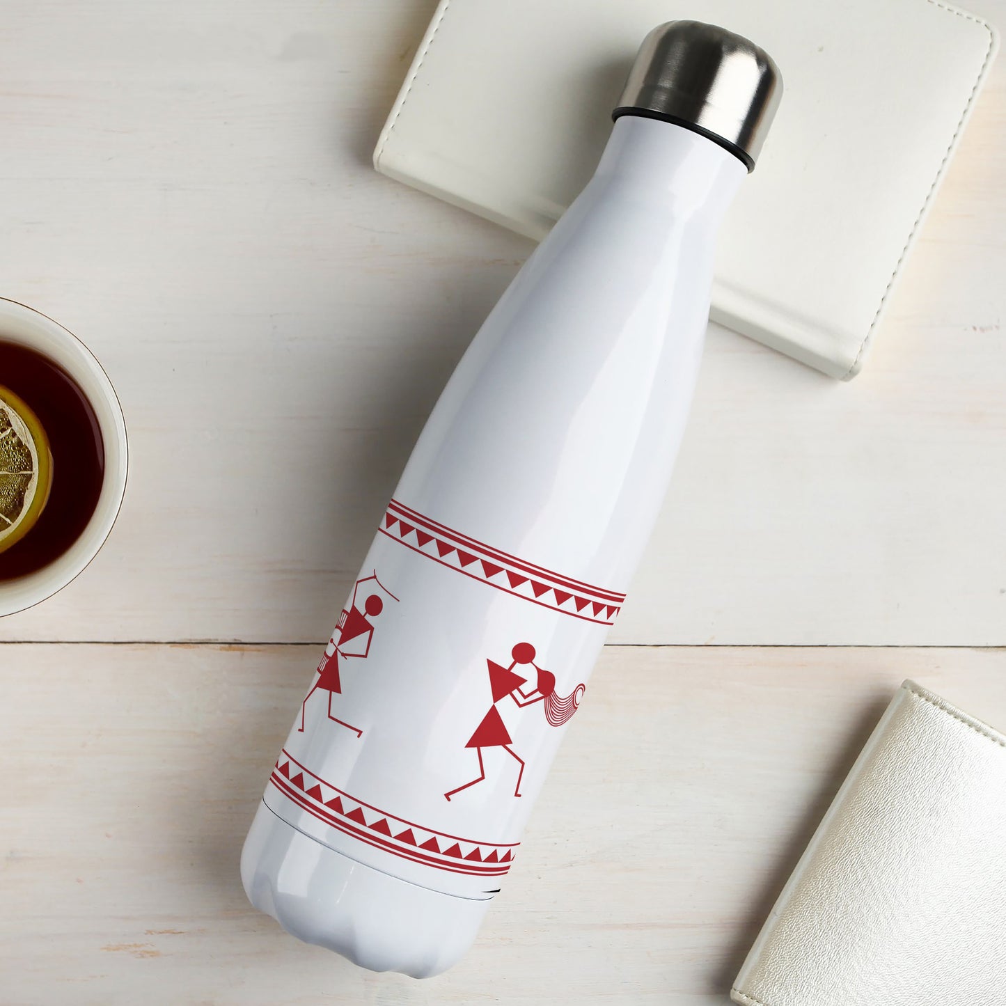 Indian tribal Painting Cola Bottle 500ml School Bottle, Picnic Bottle, Leak Proof
