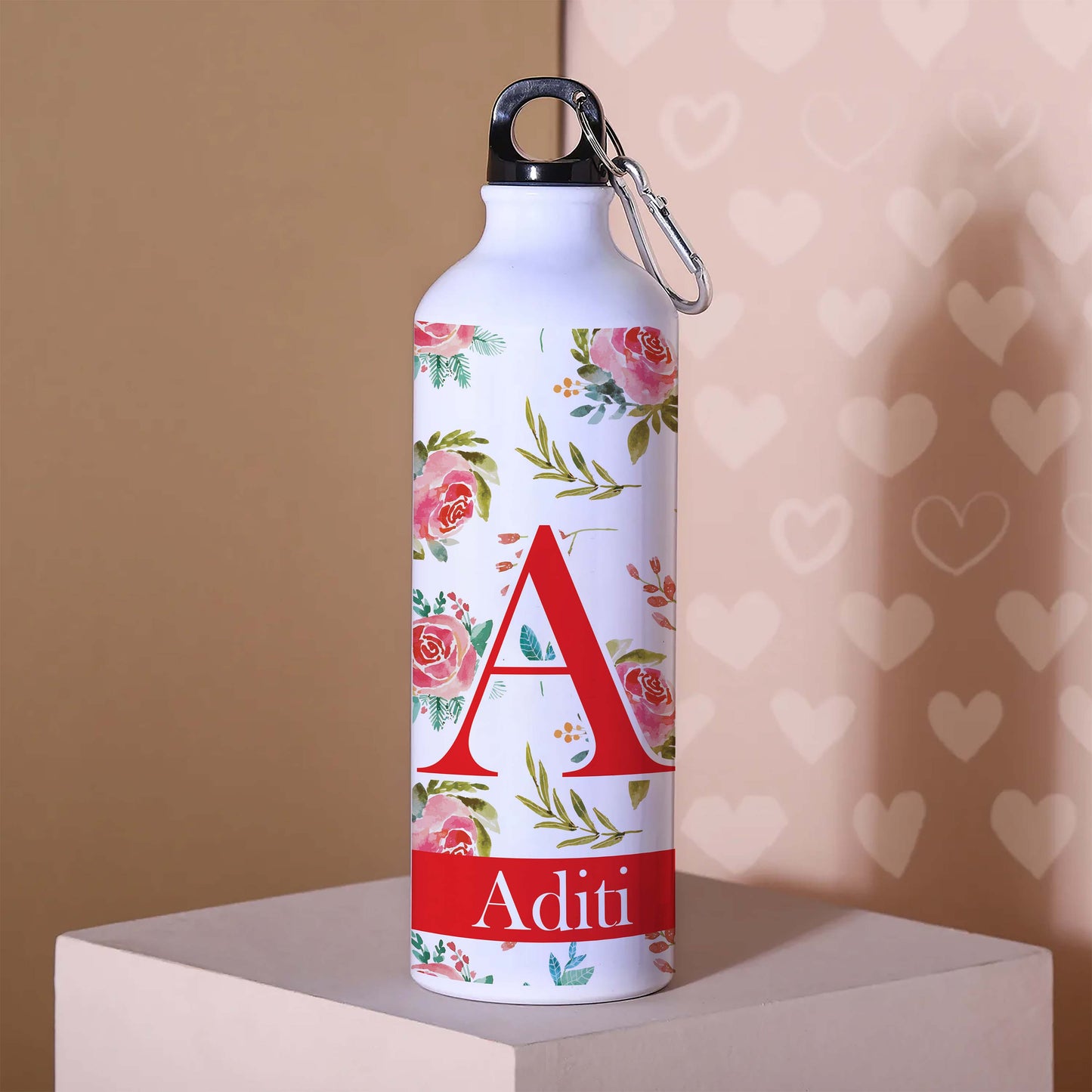 Personalised Floral Water Bottle