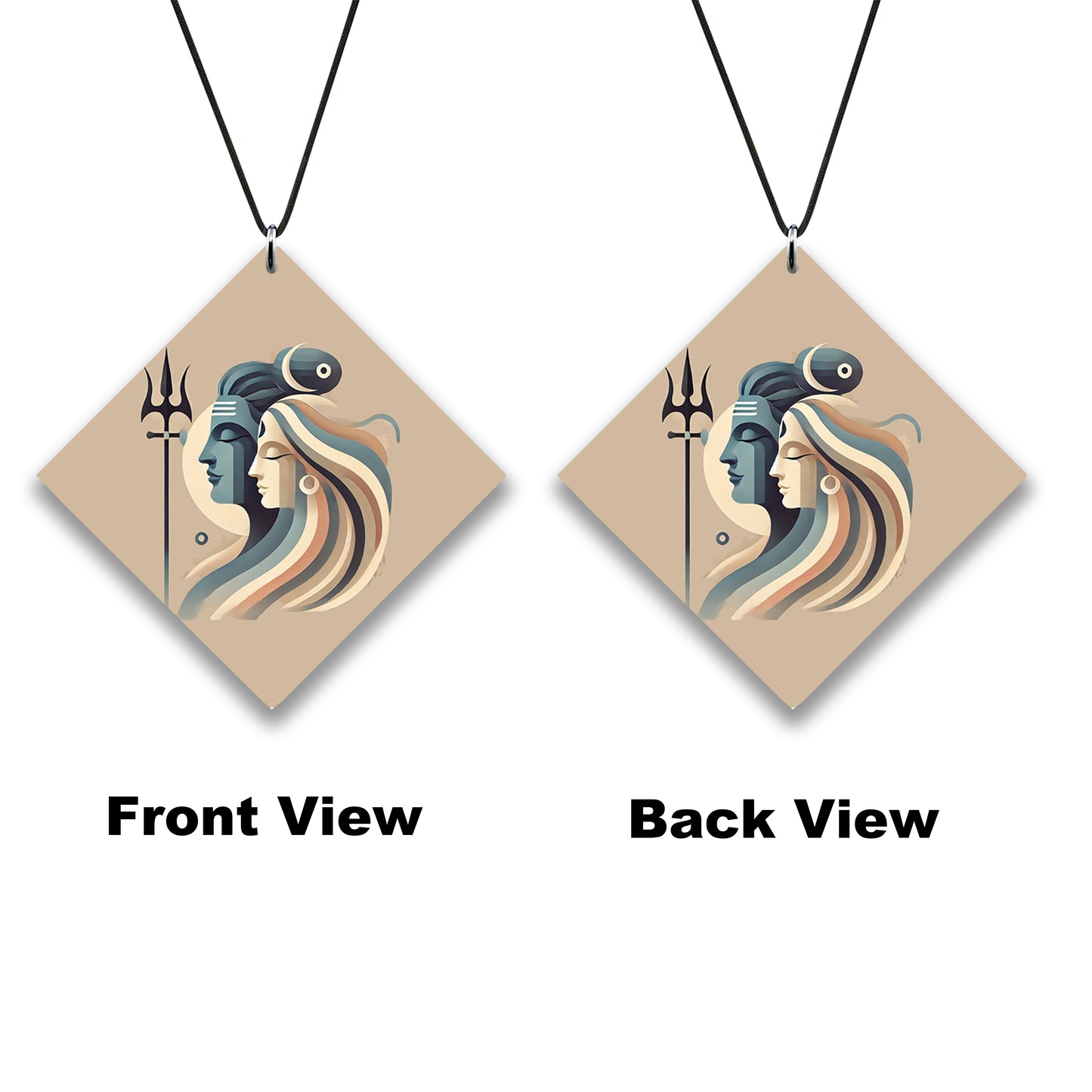 Maha Shivratri Lord Shiva Artwork, Mahadev illustration Premium Glossy Printed Car Hangings