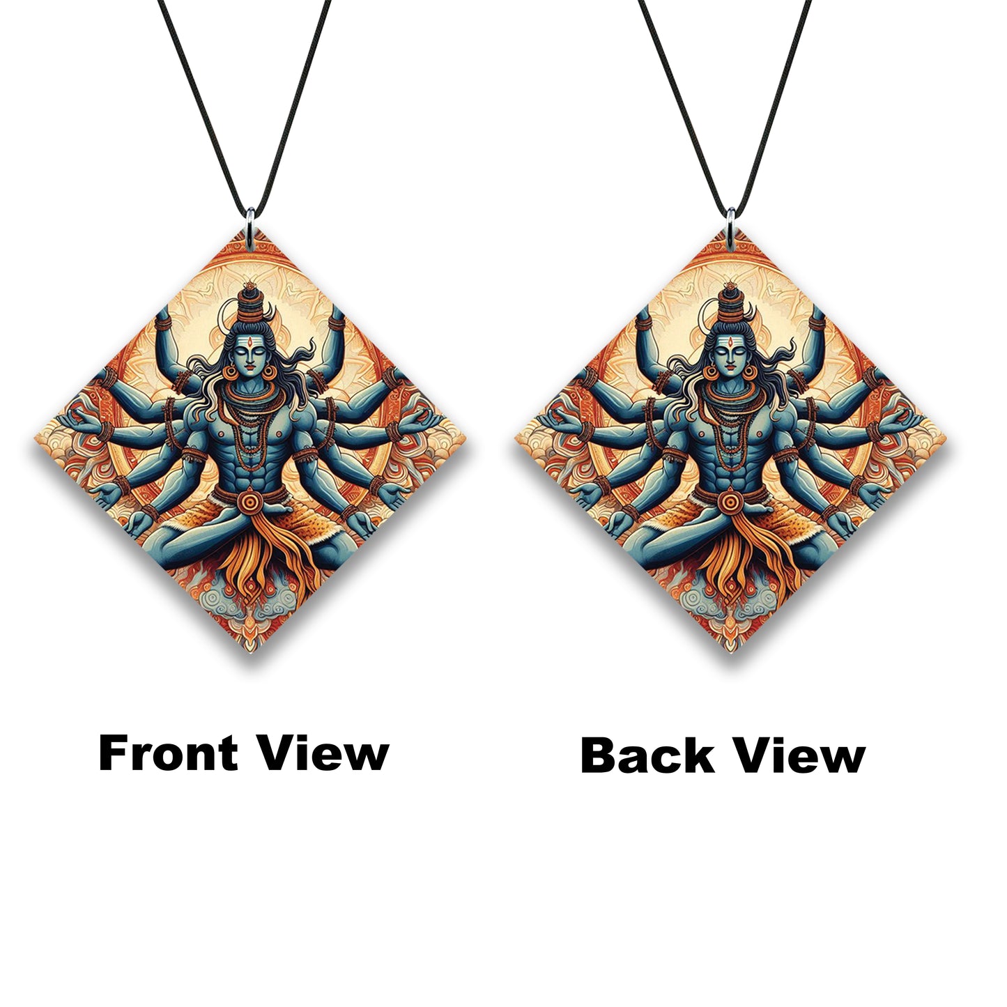 Mahadev vector art Premium Glossy Printed Car Hangings