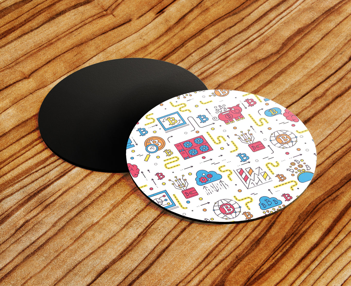 Bitcoin Outline Icons Pattern Mug and Coaster 330 ml Coffee Mug