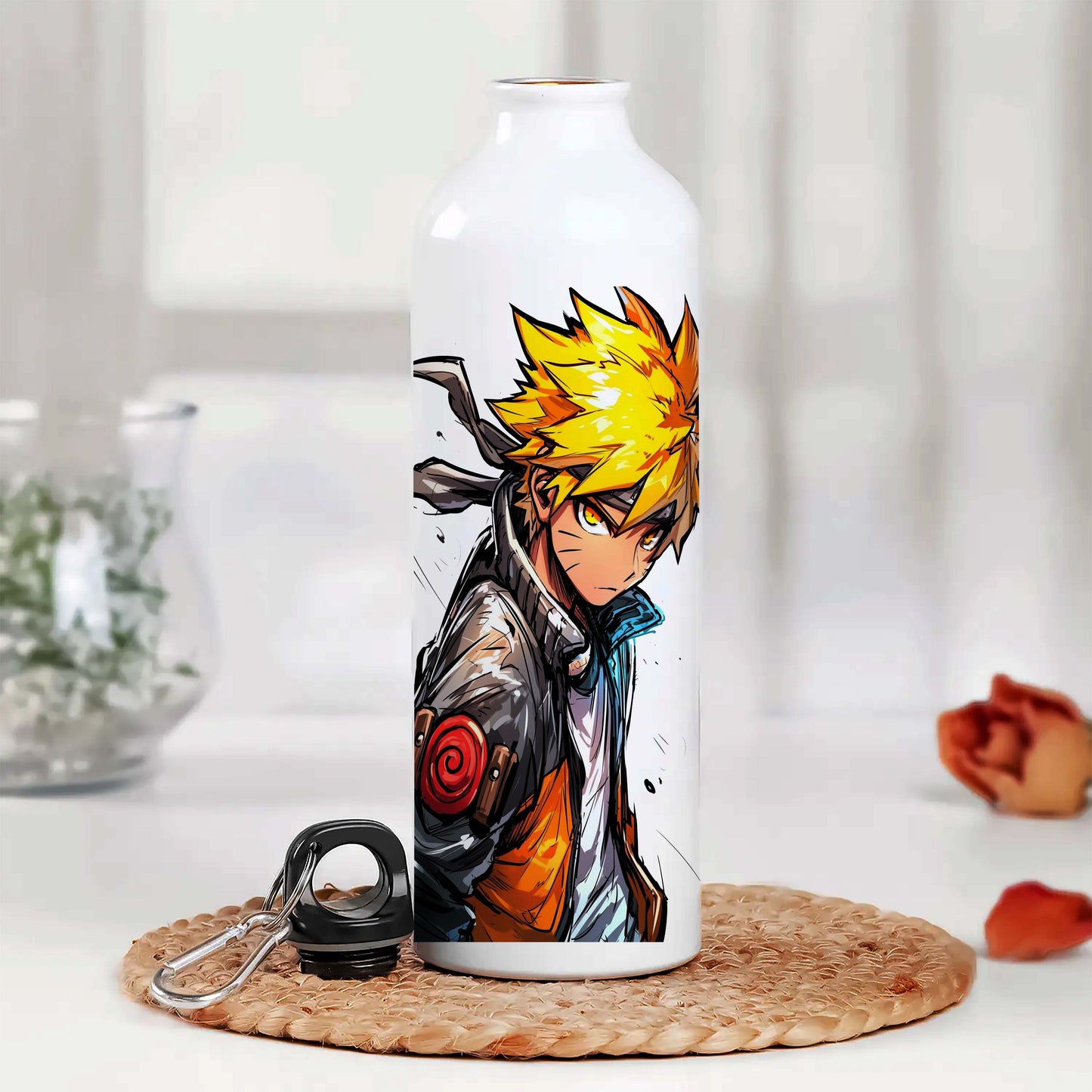 Anime 1 Printed Aluminum Sipper Water Bottle 750 ml For Gym, Yoga, Kids, Boys, Girls, Brother, Sister, Babies, Baby, Workout, Adults