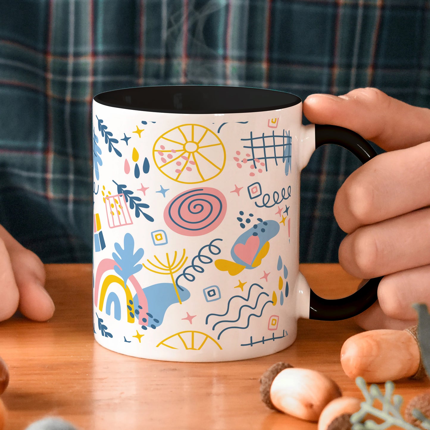 Hand drawn abstract element pattern 330 ml Coffee Mug