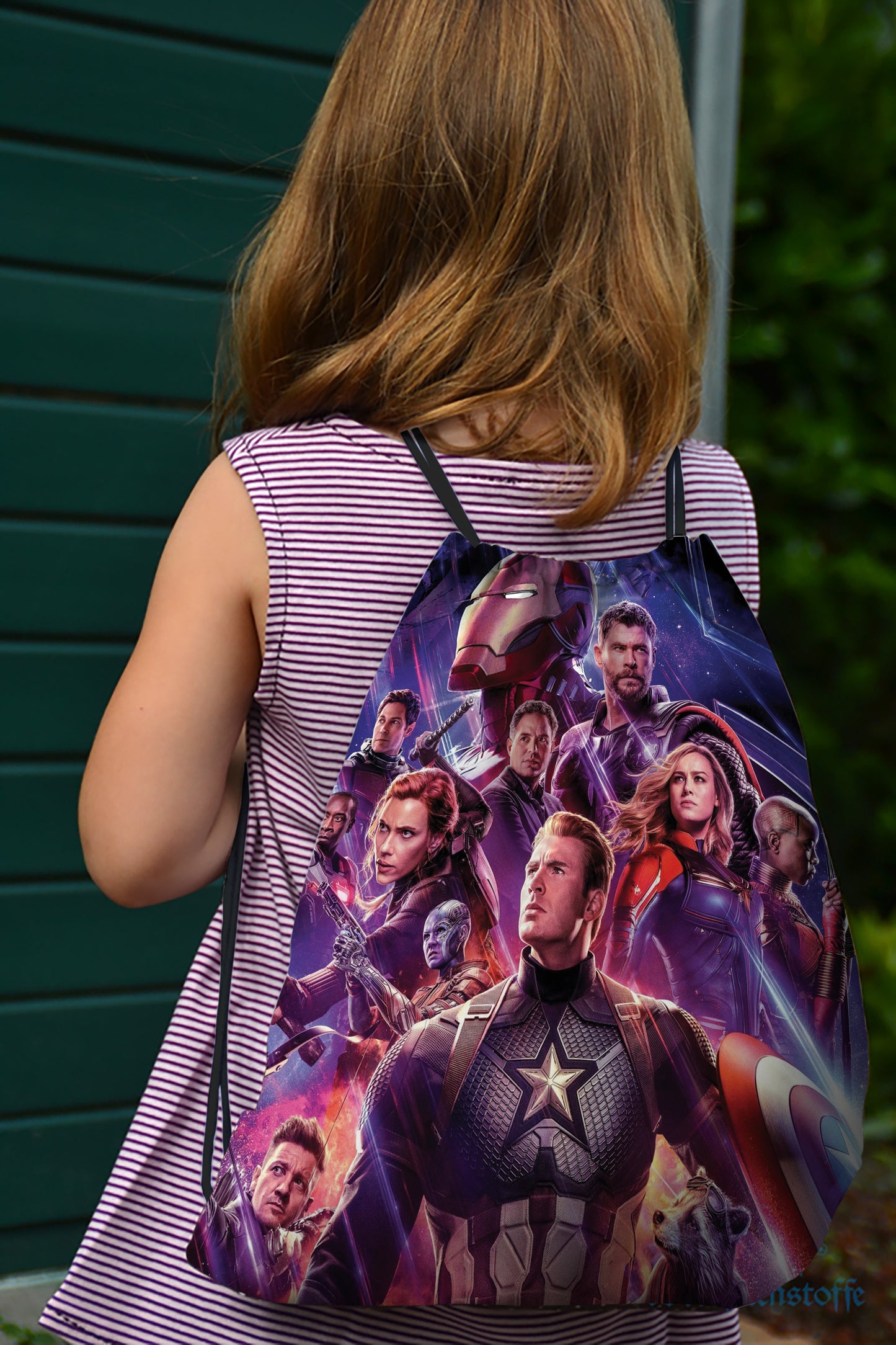 Avengers Endgame Pattern Polyester String Backpack Bags for kids for Gym, Yoga, Tuition ,Beach Bag for 4-10 year boys and girls