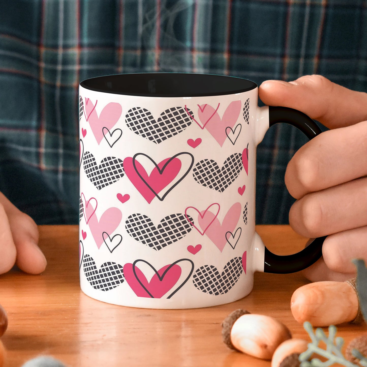 Hearts Pattern design 330 ml Coffee Mug