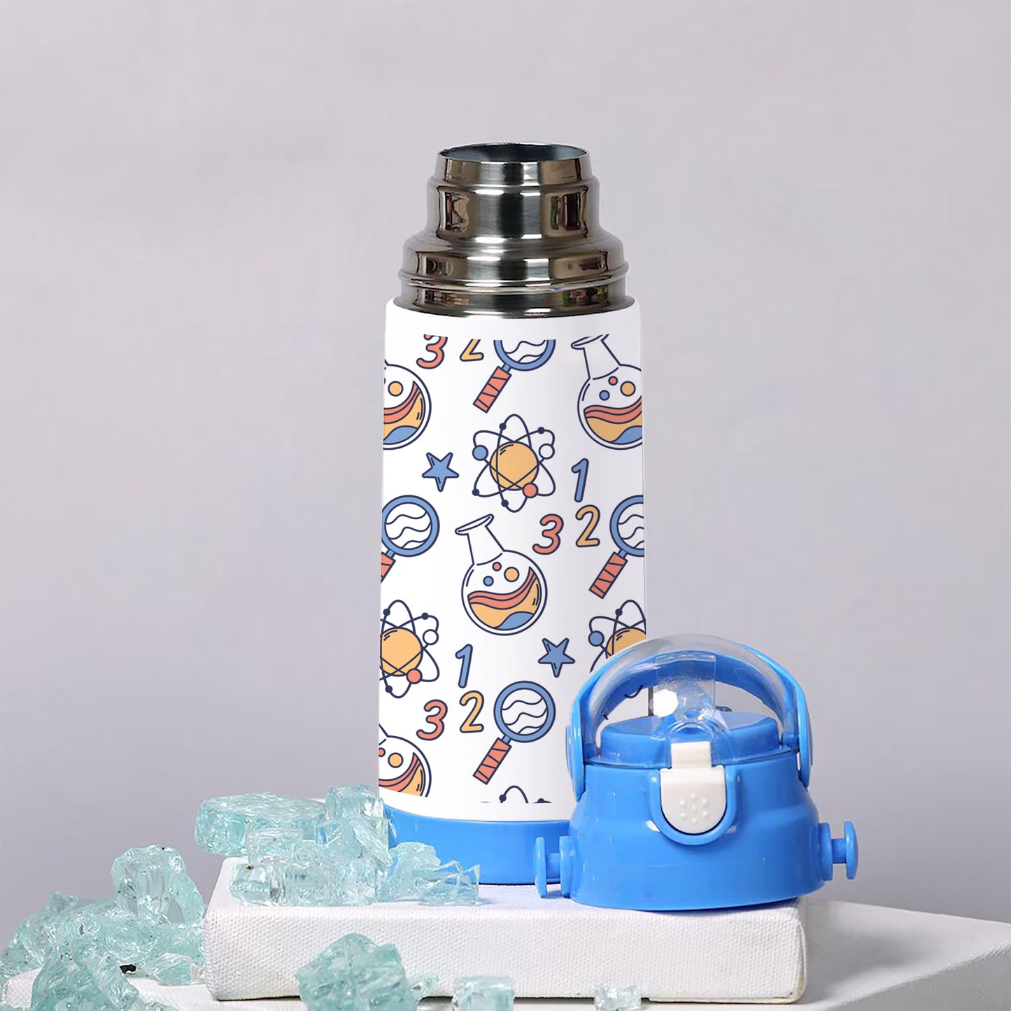 Hand drawn back to school patterns 500ml kids Bottle