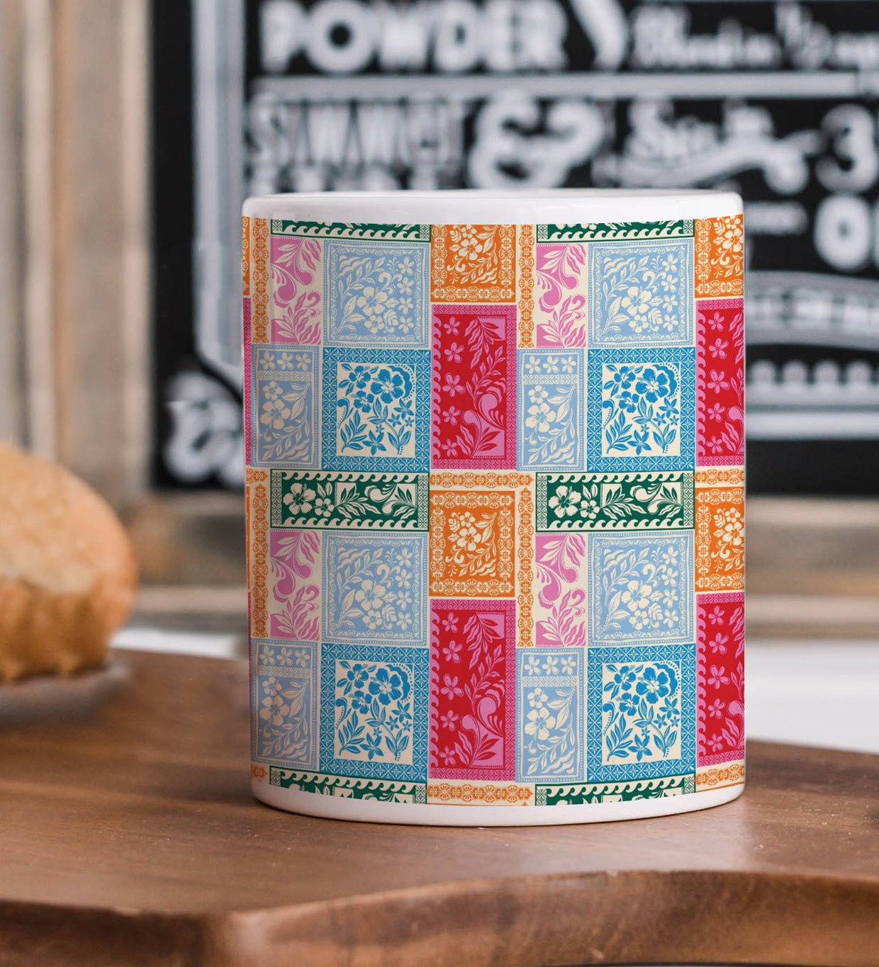 Textiles Design Combo Mugs and Coaster(Set of 2 Mugs and 2 coasters) 330 ml Coffee Mug