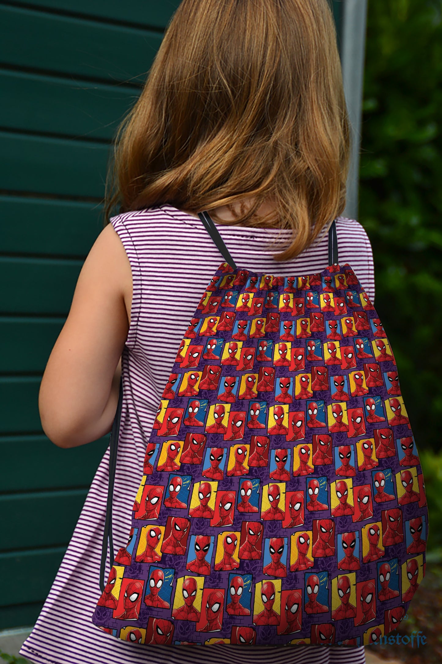 Spiderman Pattern Design Polyester String Backpack Bags for kids for Gym, Yoga, Tuition ,Beach Bag for 4-10 year boys and girls
