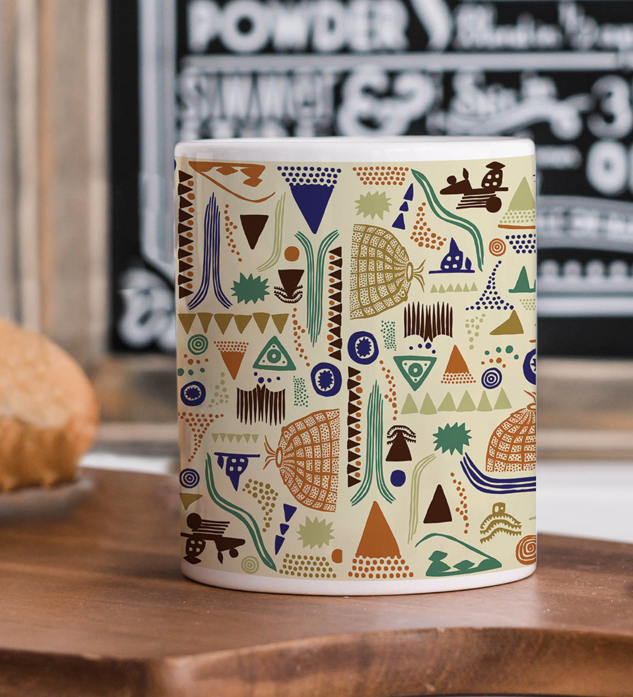 Abstract Shapes Seamless pattern Combo Mugs and Coaster(Set of 2 Mugs and 2 coasters) 330 ml Coffee Mug