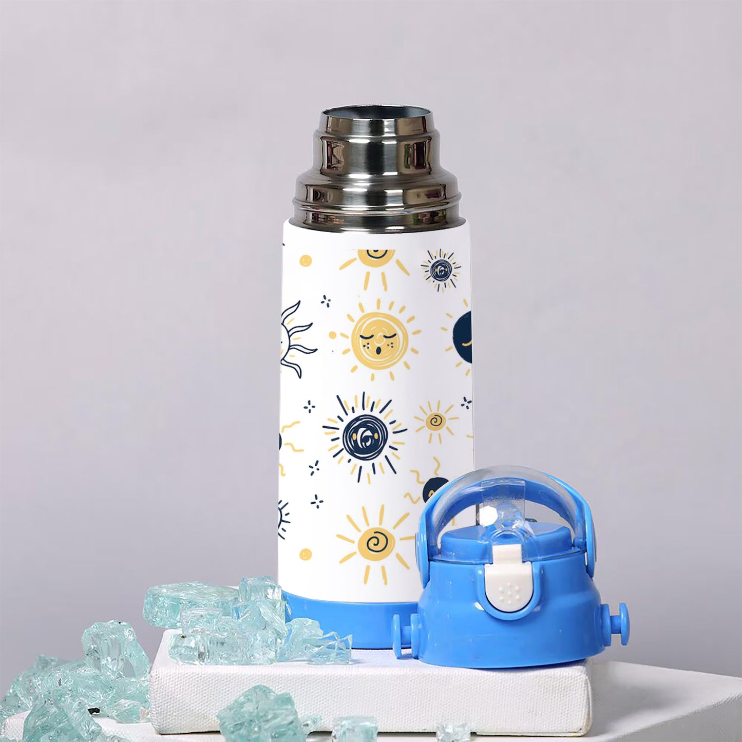 Hand drawn different designs sun pattern 500ml kids Bottle