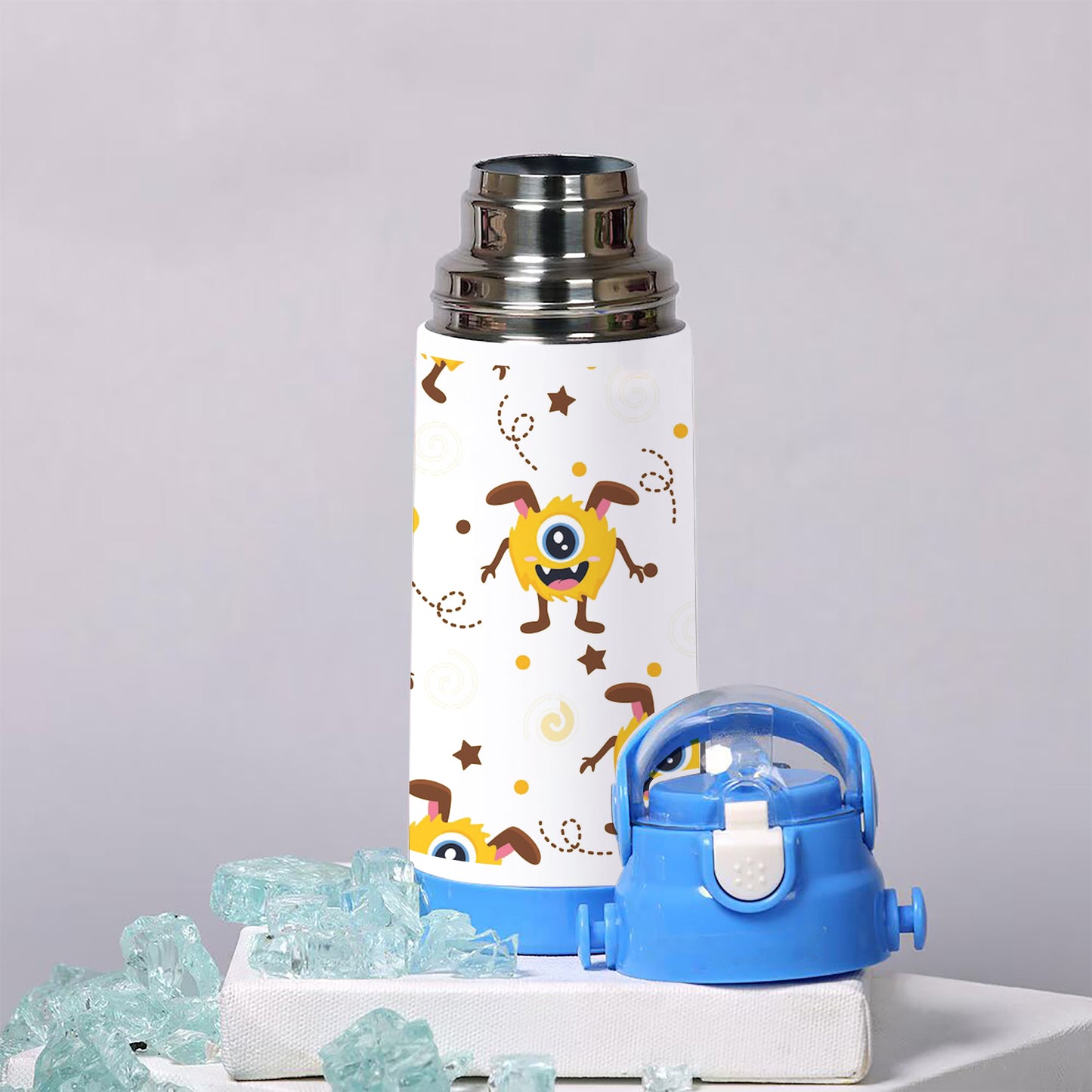 Cute yellow monster art pattern kids 500ml Bottle