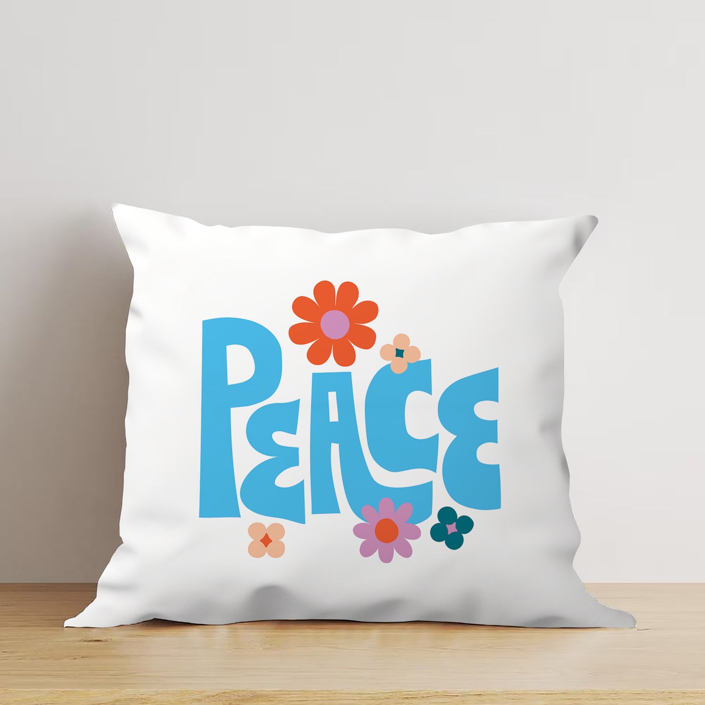 Peace text design Cushion (12x12 inches) Pack of 1