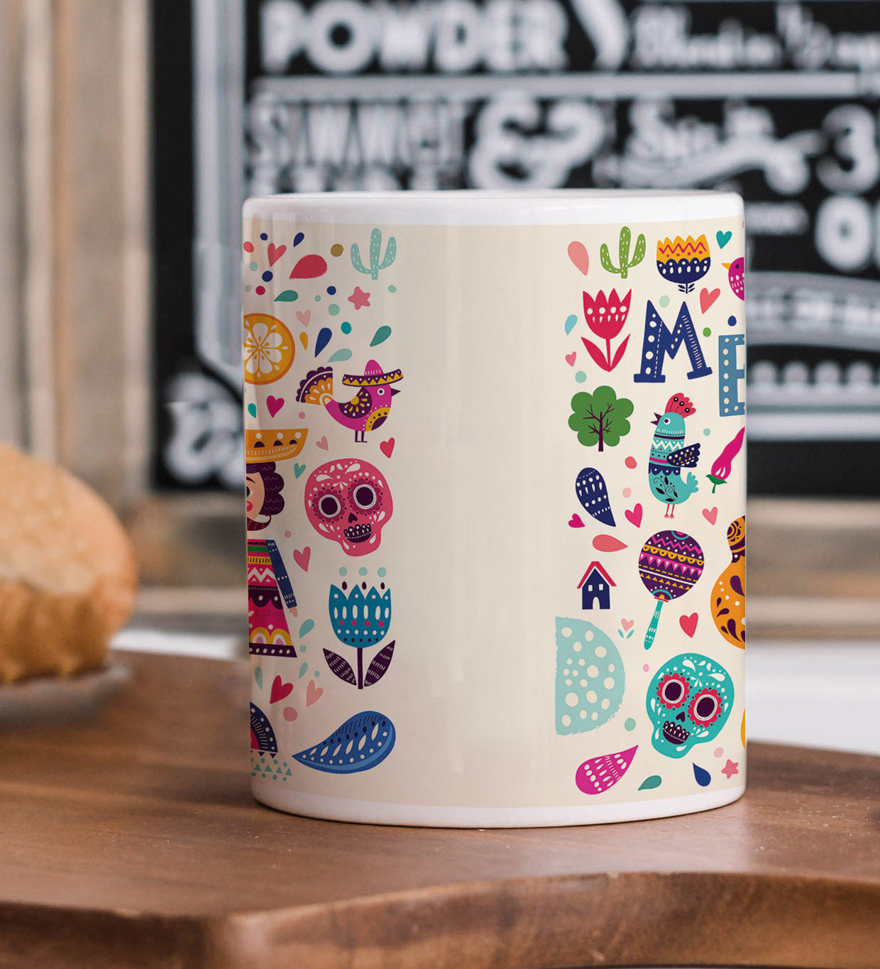 Mexico vector art Combo Mugs and Coaster(Set of 2 Mugs and 2 coasters) 330 ml Coffee Mug