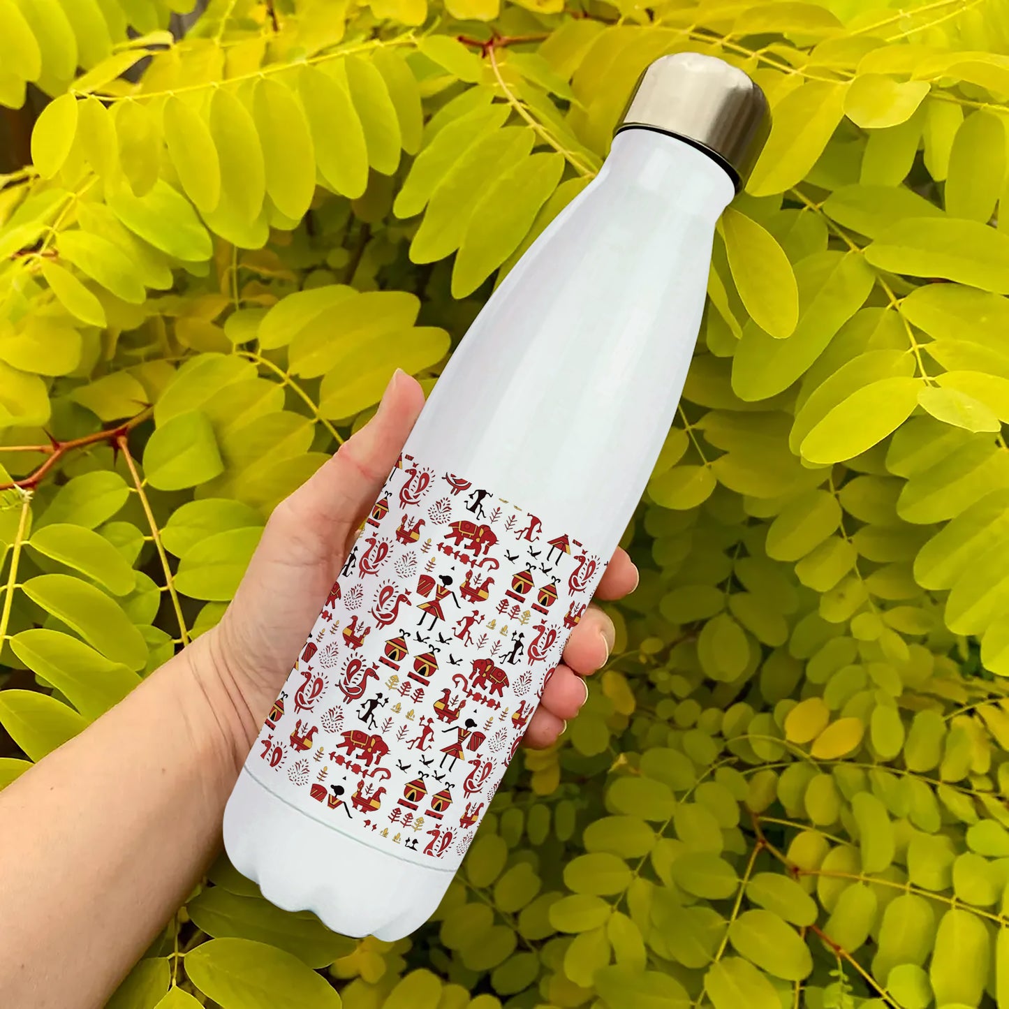 Andrew warli pattern Cola Bottle 500ml School Bottle, Picnic Bottle, Leak Proof