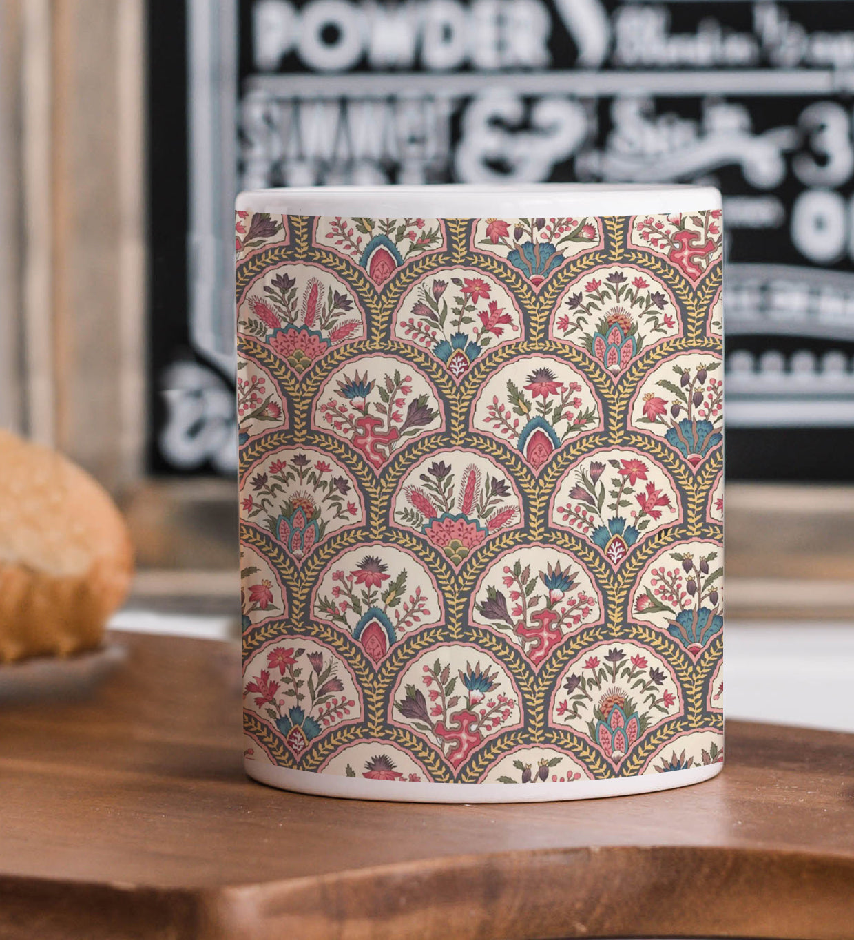 Indian Traditional Design Pattern Mug and Coaster 330 ml Coffee Mug
