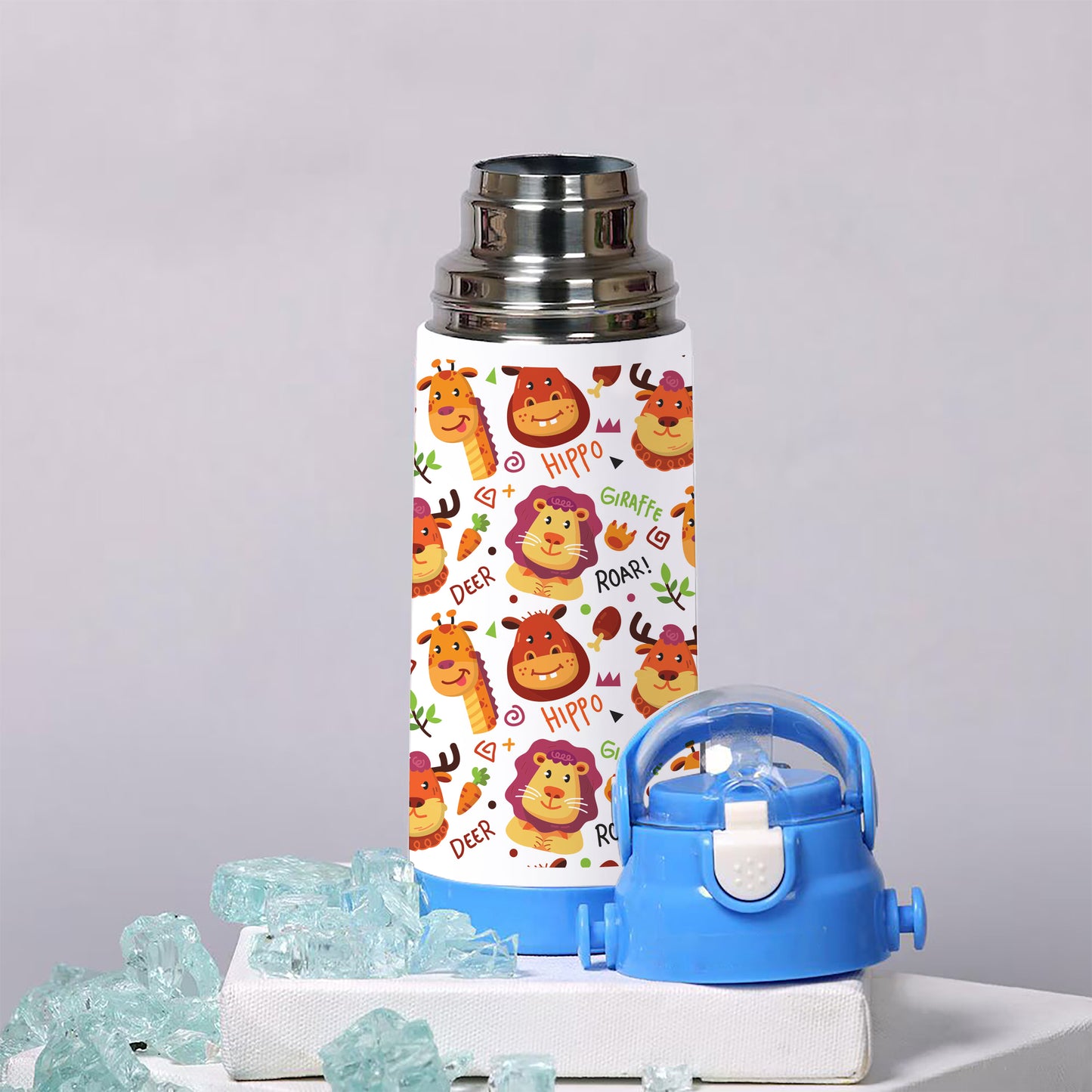 Colorful doodle animals 500ml kids Bottle