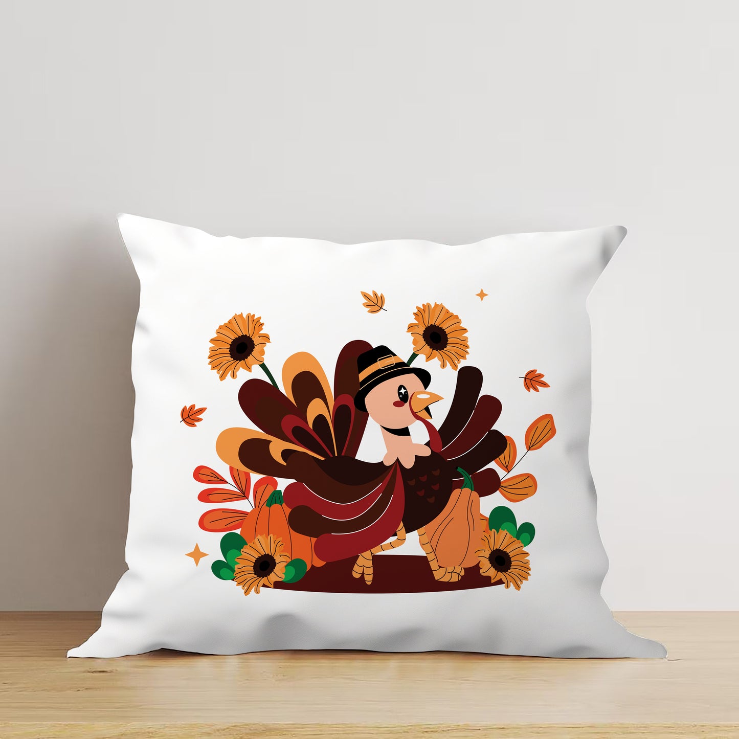 Flat Cartoon Character illustration Design Cushion (12x12 inches) Pack of 1