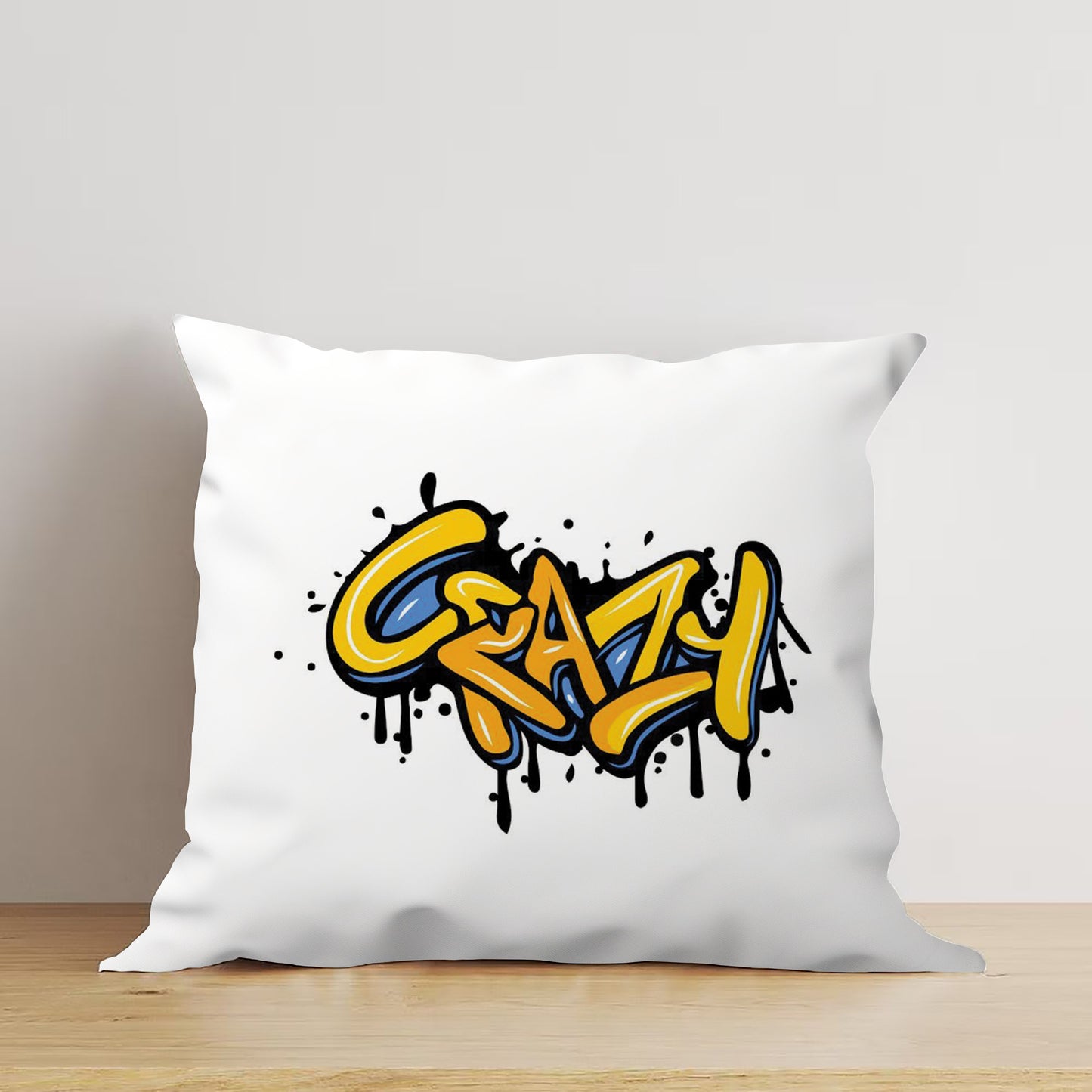 Crazy Text Design Cushion (12x12 inches) Pack of 1