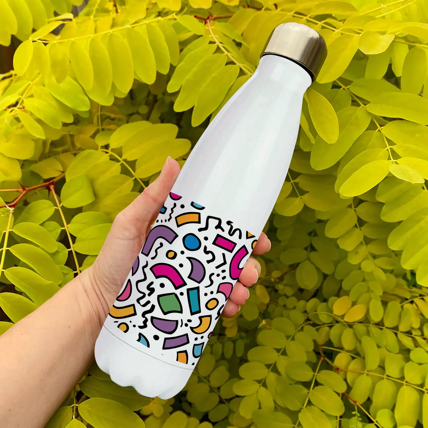 Boy-90s-Patterns Cola Bottle 500ml School Bottle, Picnic Bottle, Leak Proof