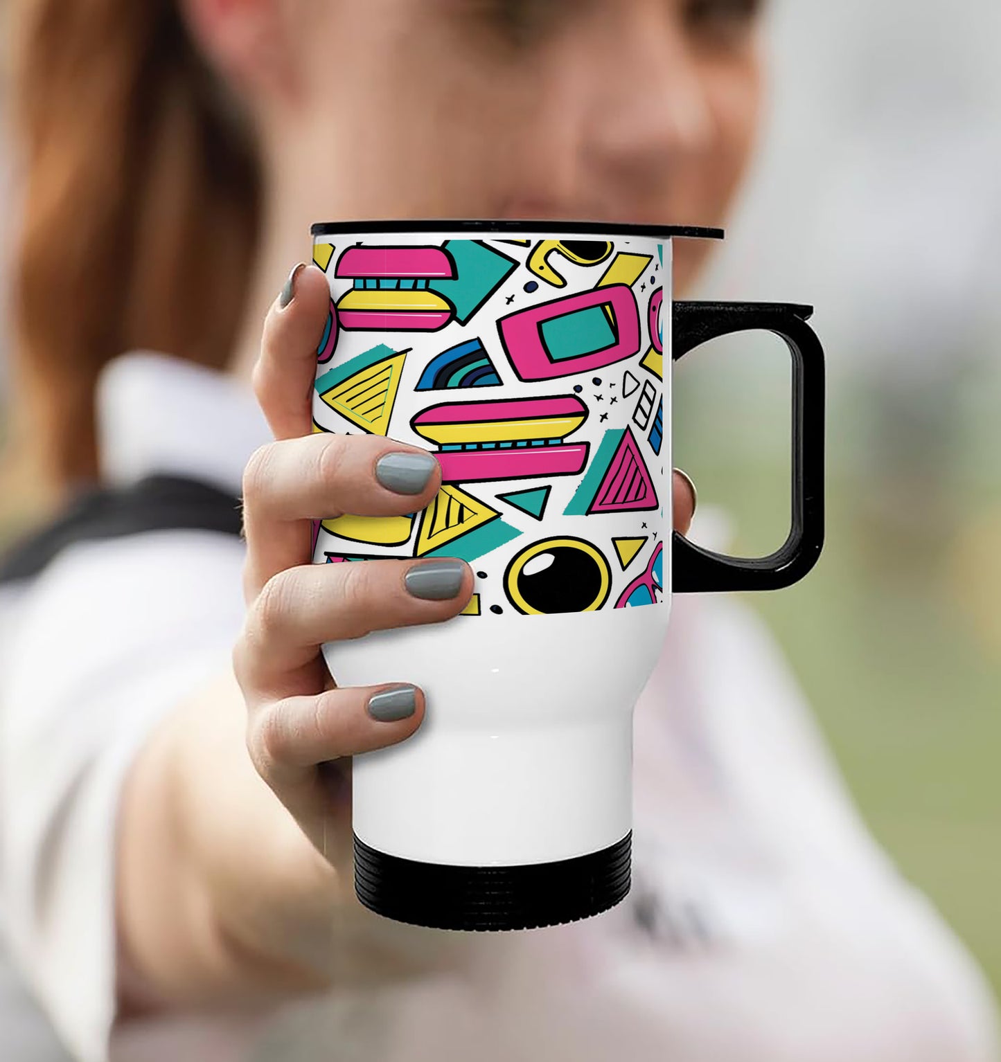Seamless geometric pattern Printed 350ML Travel MUG