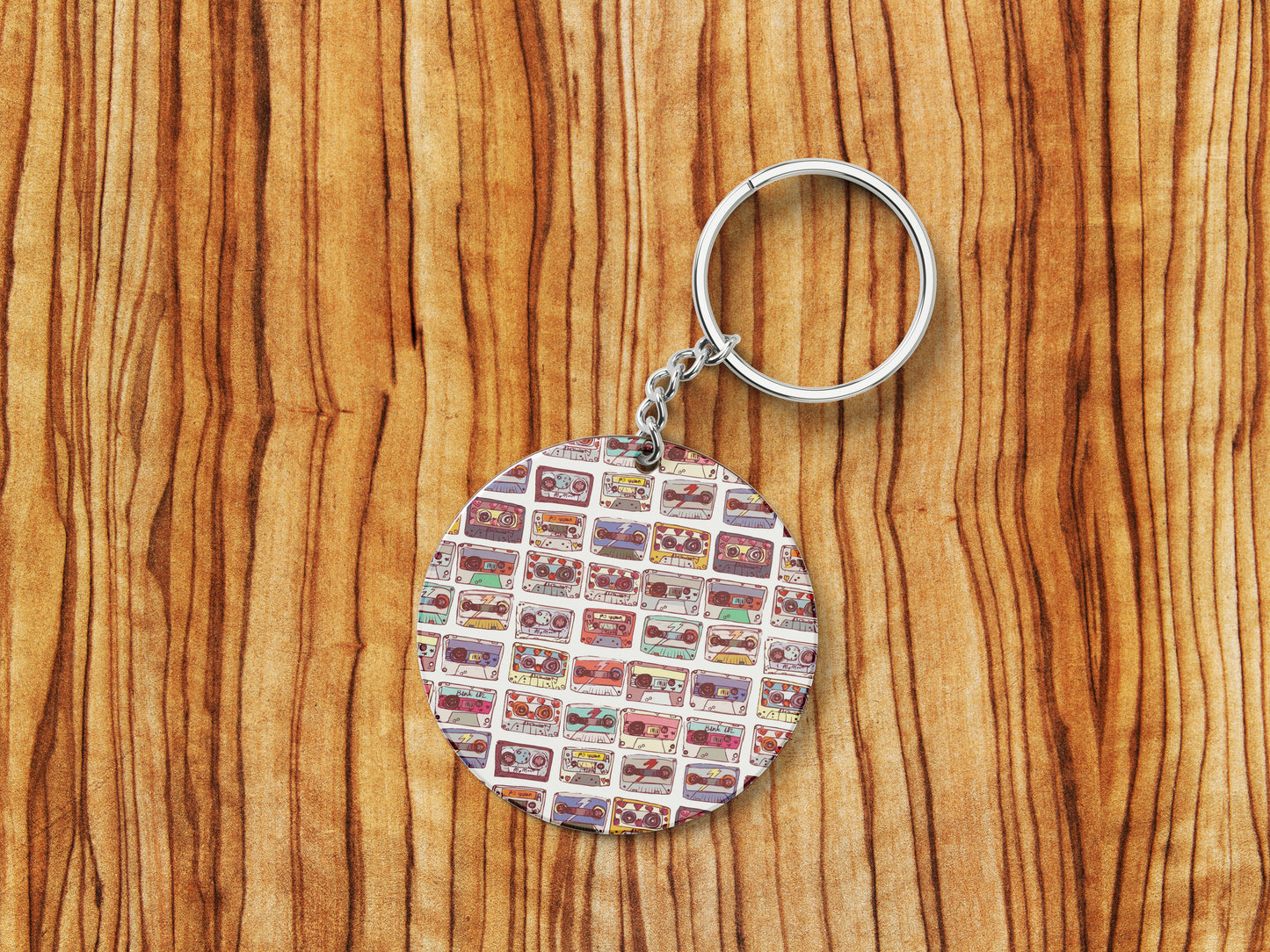 Cute Retro Seamless Pattern Mug and Keychain Combo 330 ml Coffee Mug