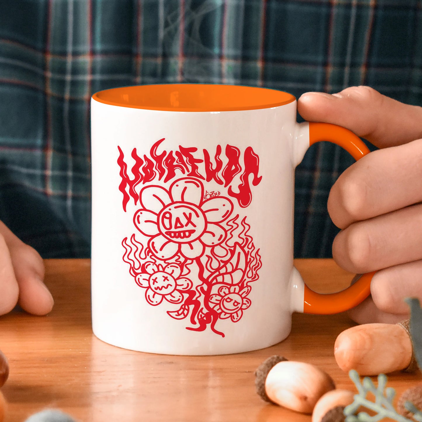 Flaming Bloom Edgy Art Mug Handle 330 ml Coffee Mug