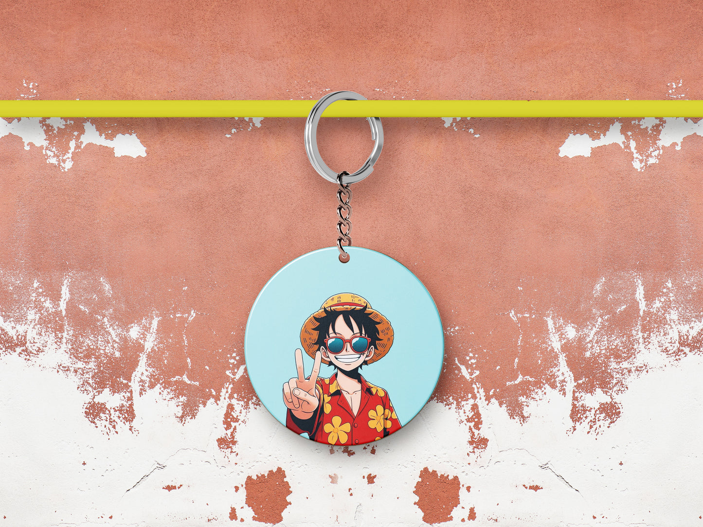 Monkey D. Luffy design Mug and Keychain Combo 330 ml Coffee Mug