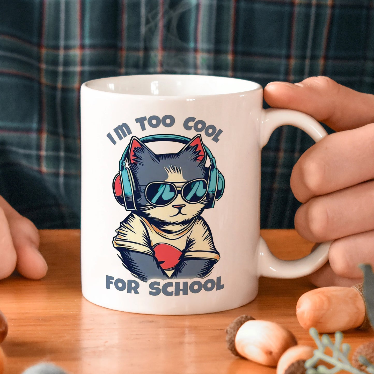I Am too cool for school design White 330 ml Coffee Mug