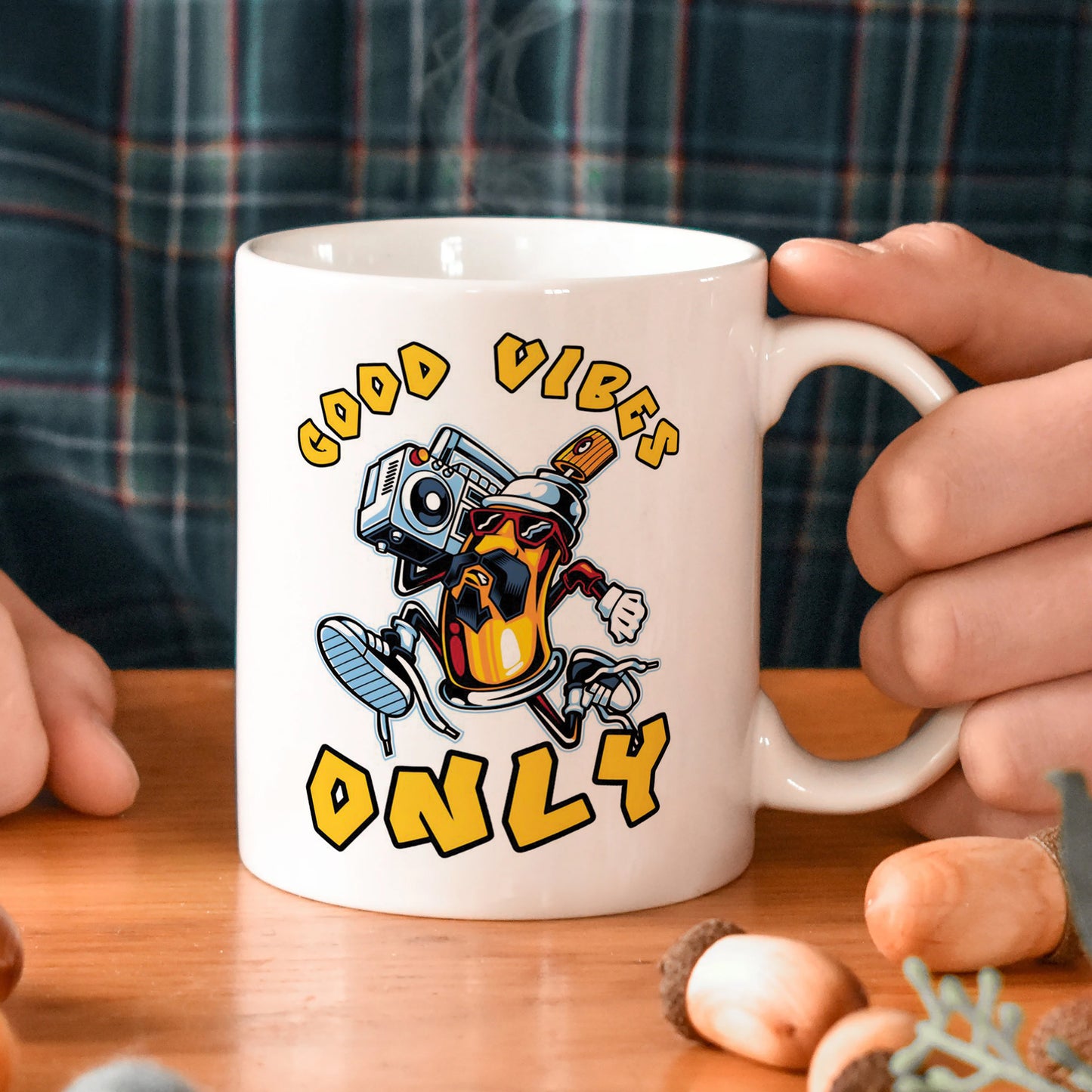 Good vibes only design White 330 ml Coffee Mug